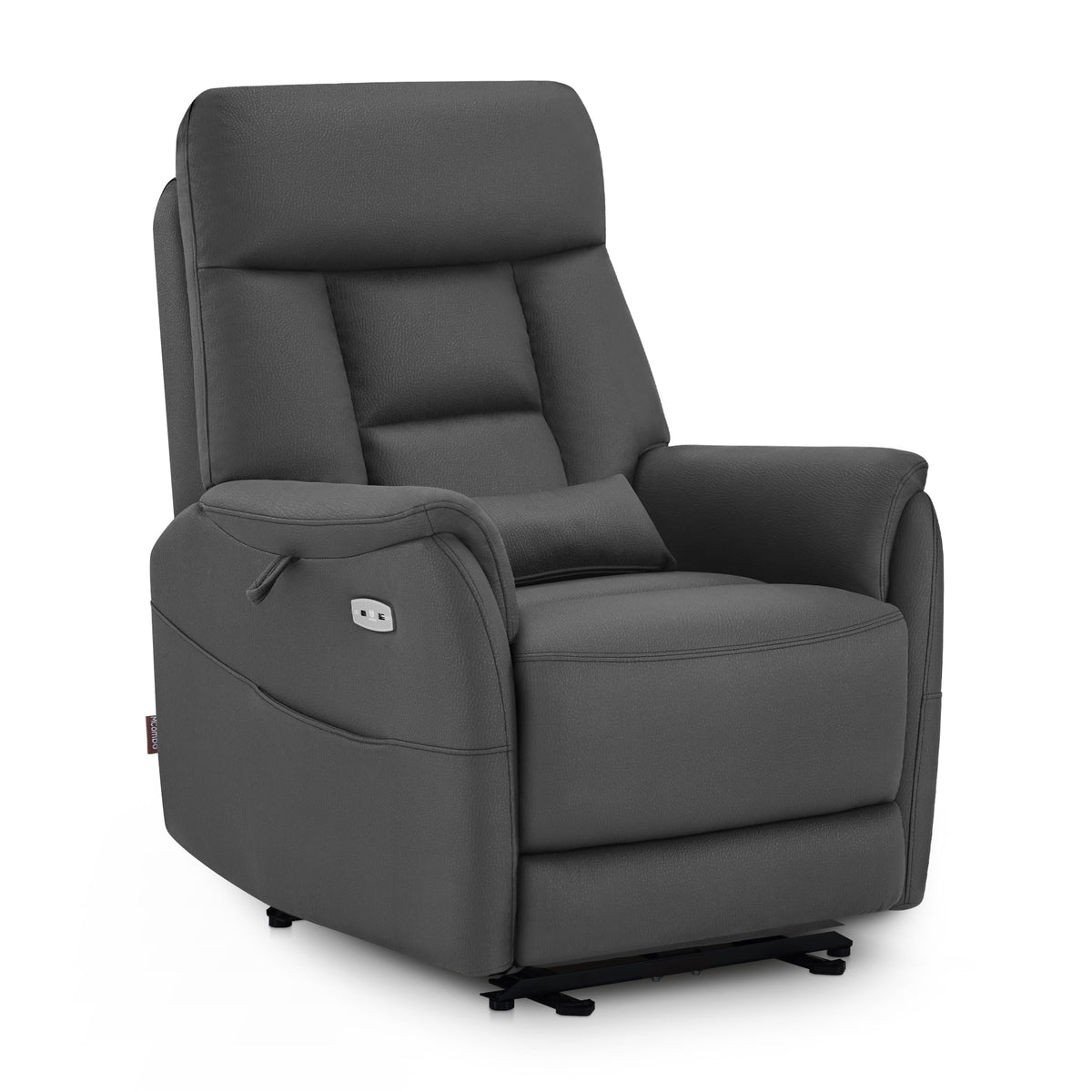 MCombo Relaxstol elektrisk justerbar, tv-lænestol 3 cm fra væggen, relaxstol massagestol med liggefunktion, tv-lænestol til små rum, USB- & Type-C-porte & lændepude, stue, 7063