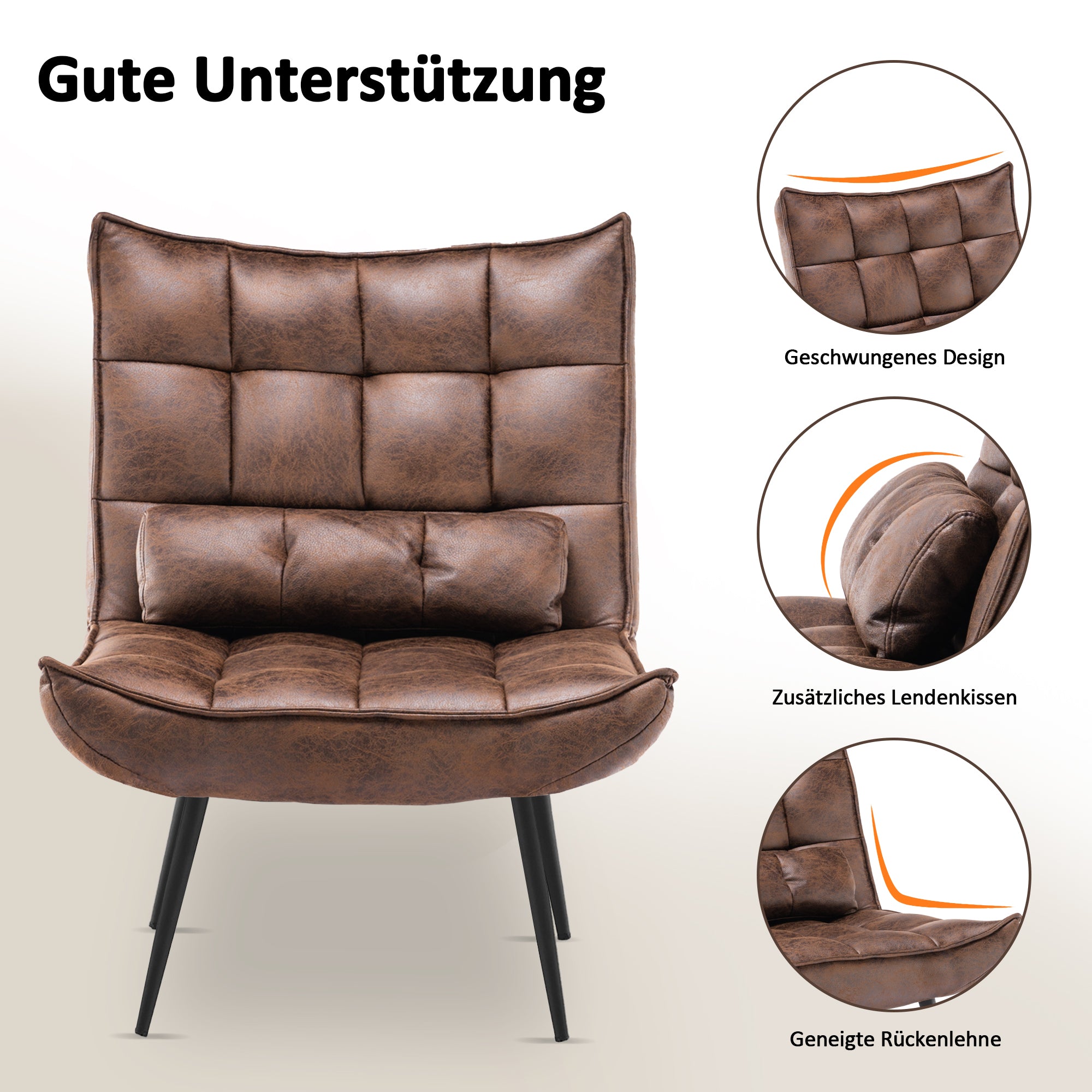 MCombo Relaxfauteuil Fernsehsessel Fauteuil Mikrofaser 4778, 4779, met / zonder Hocker