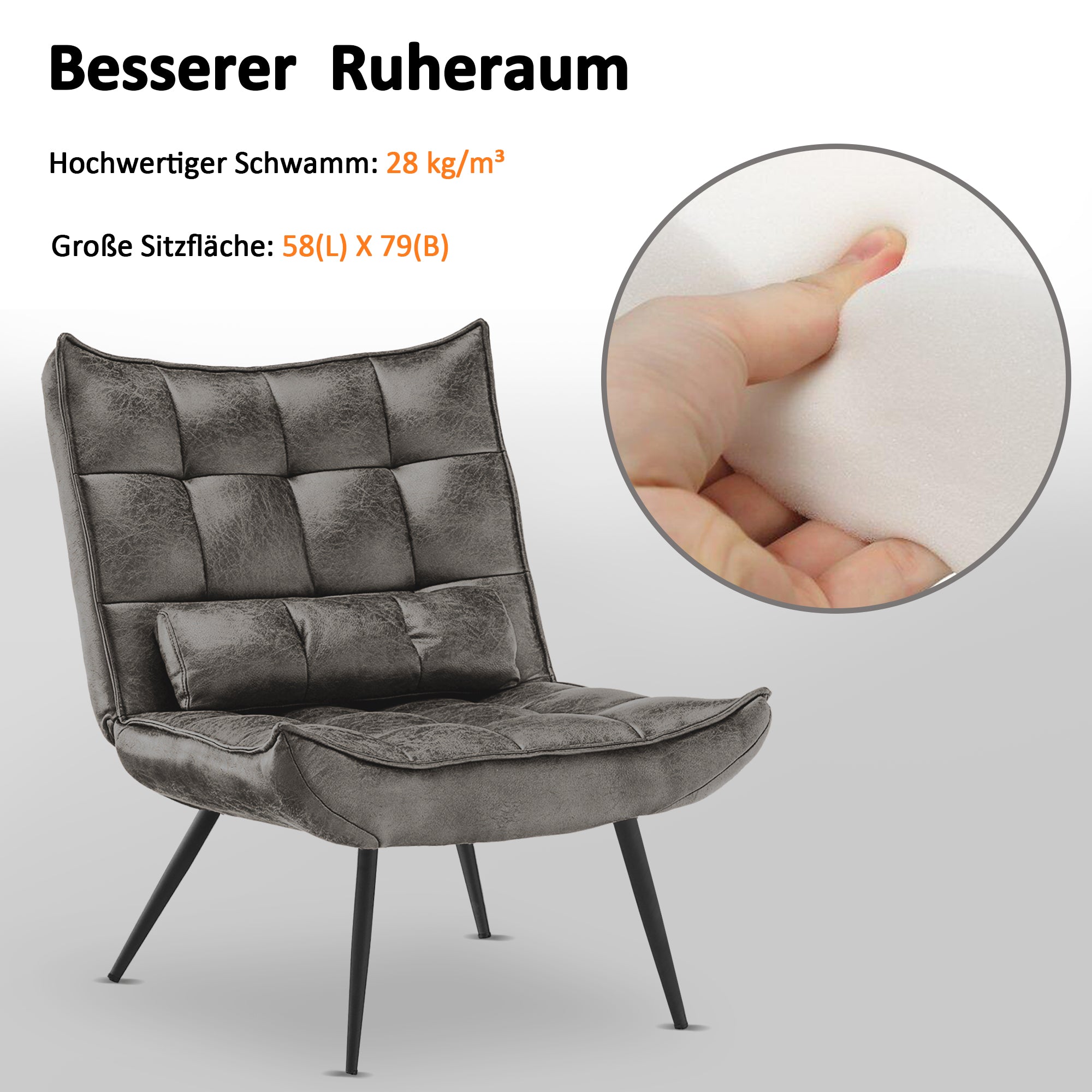 MCombo Relaxfauteuil Fernsehsessel Fauteuil Mikrofaser 4778, 4779, met / zonder Hocker