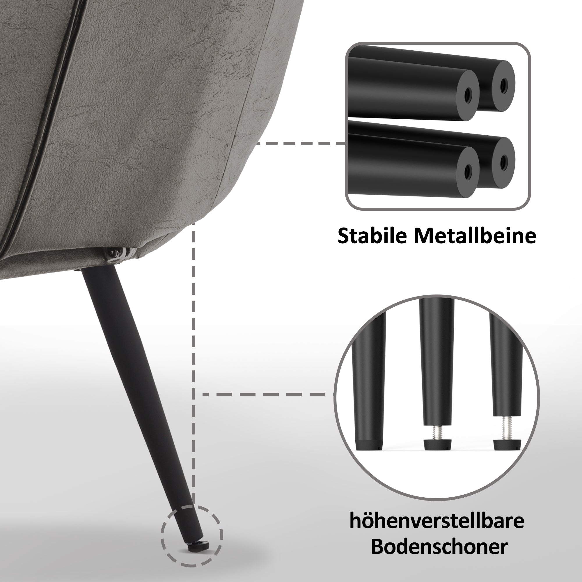 MCombo Relaxfauteuil Fernsehsessel Fauteuil Mikrofaser 4778, 4779, met / zonder Hocker