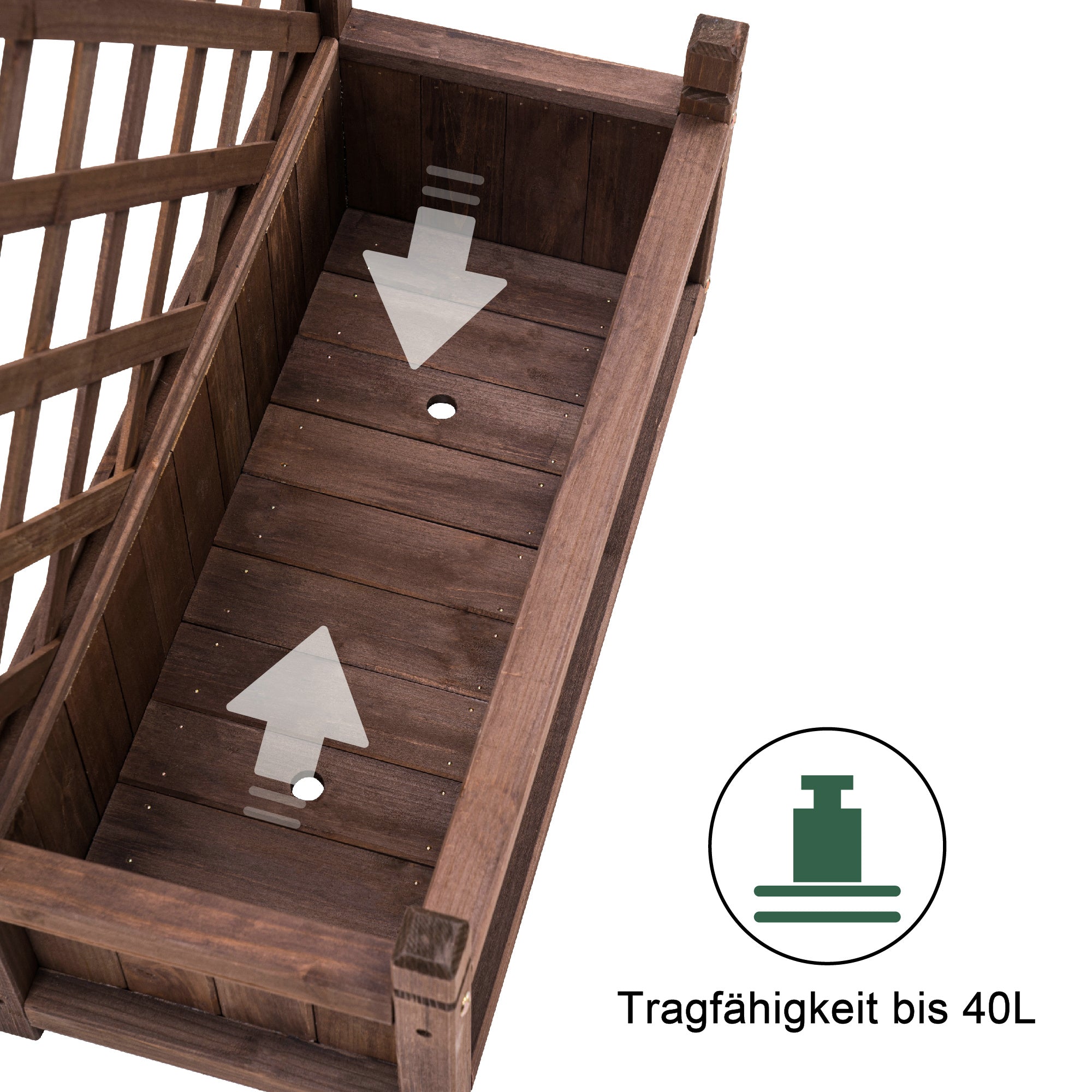 Jardinière MCombo avec treillis pour plantes grimpantes 0428