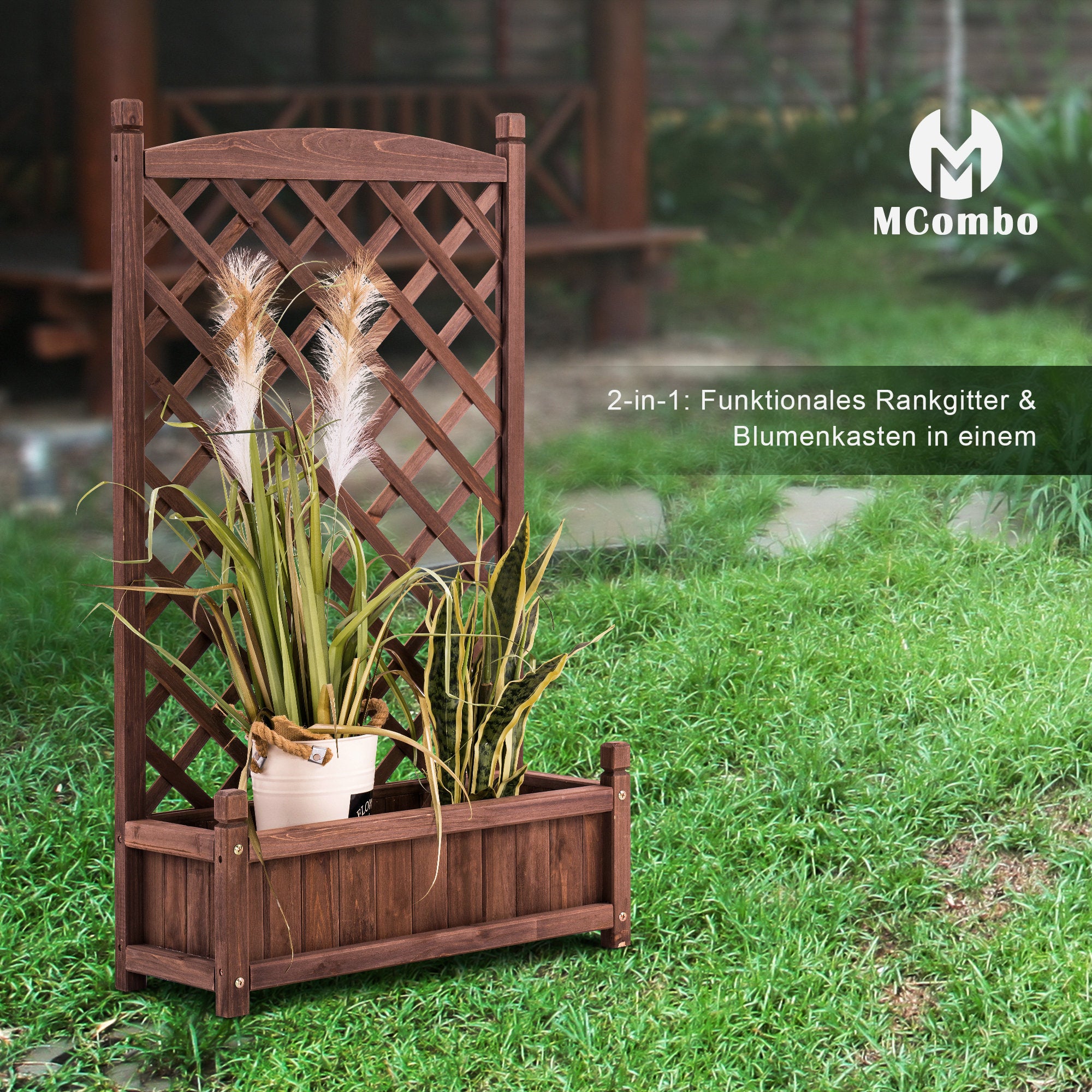 Jardinière MCombo avec treillis pour plantes grimpantes 0428