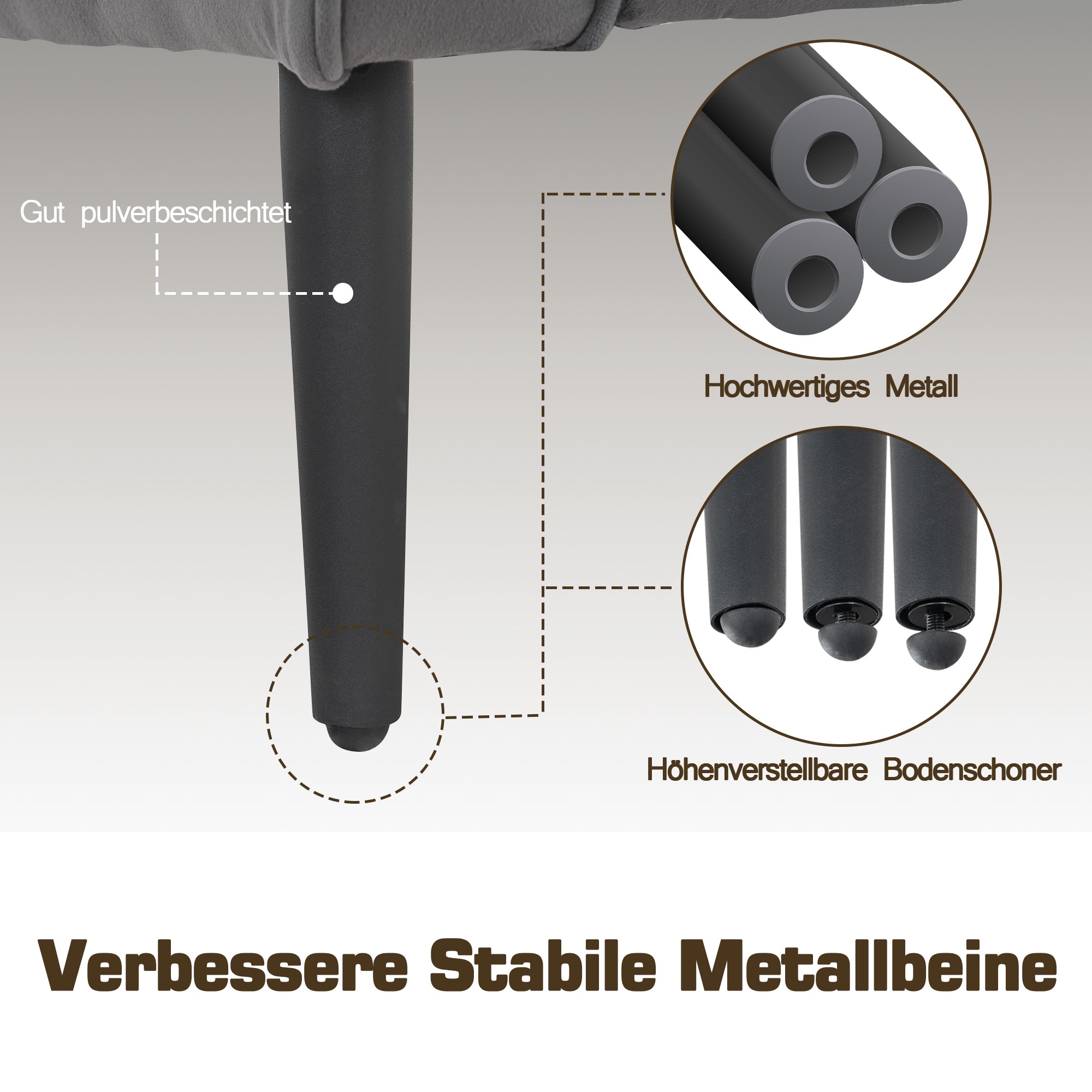 MCombo Oorfauteuil met Fluwelen Bekleding voor de woonkamer, Armleuningstoel met Kussen en Metalen Poten, Afneembaar Zitkussen, Chesterfield Fauteuil Relaxfauteuil Polstertaak 120KG belastbaar, 7277 (met/zonder Hocker)