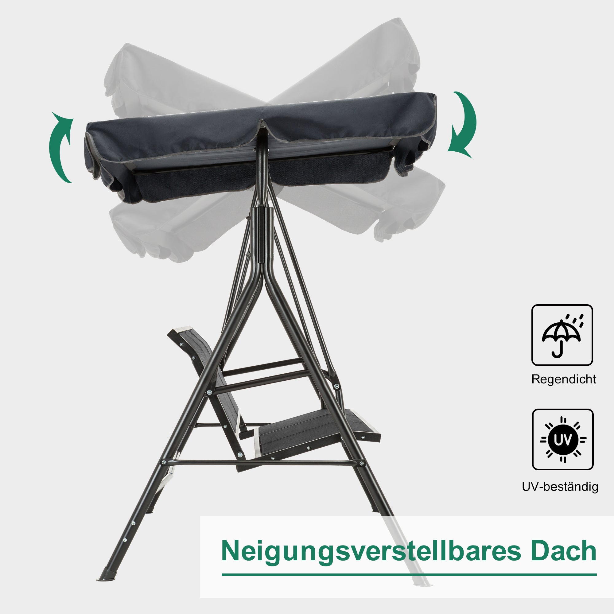 M MCombo 3-zits Hollywoodschommel Tuinschommel Tuinligbank Schommelbank 8007
