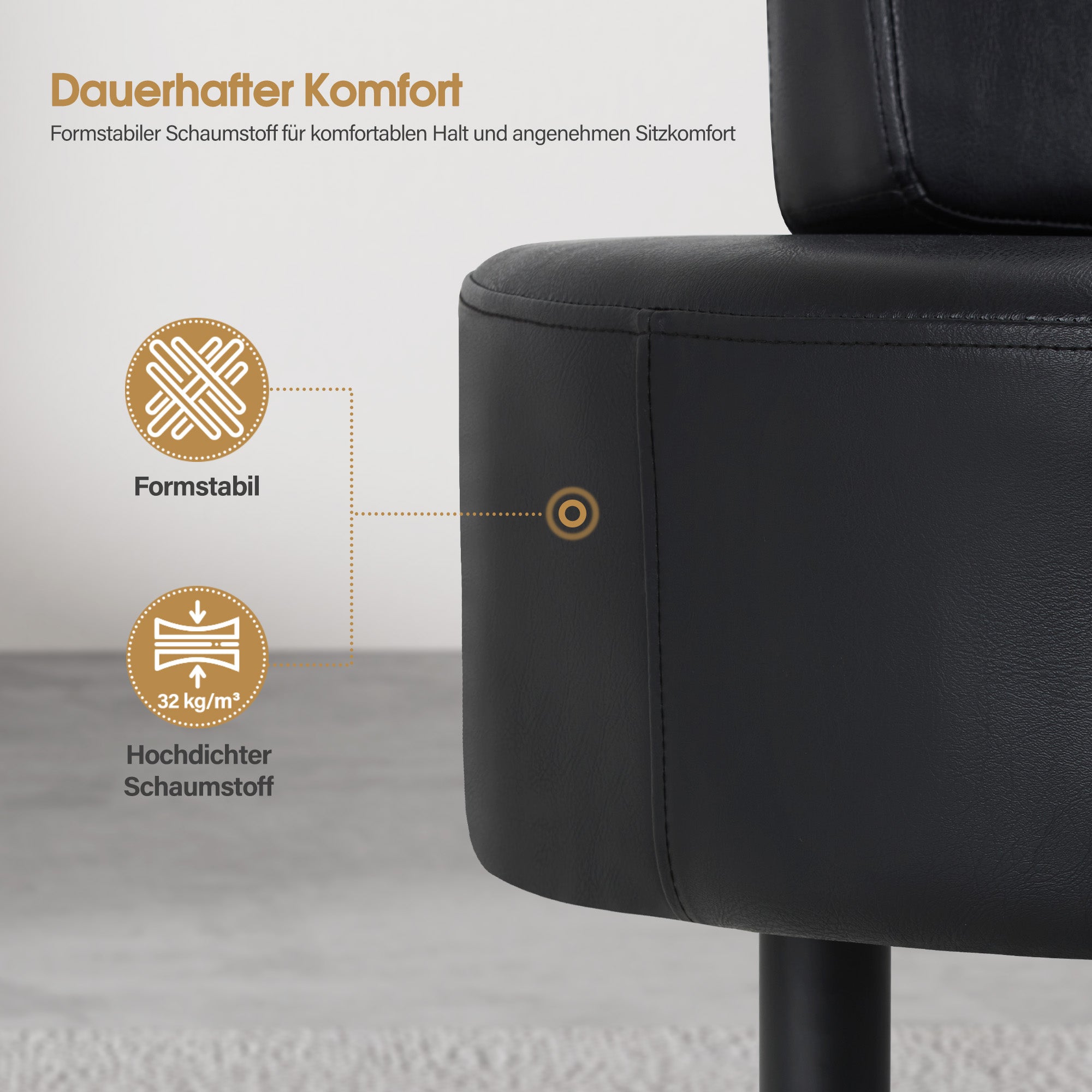 MCombo 3-zits bank met rugleuning, 130 cm wachtbank, gestoffeerde bank met rugleuning, halbank zwart, woonkamerbank, schoenenbank W517 (Zwart/Kunstleer)