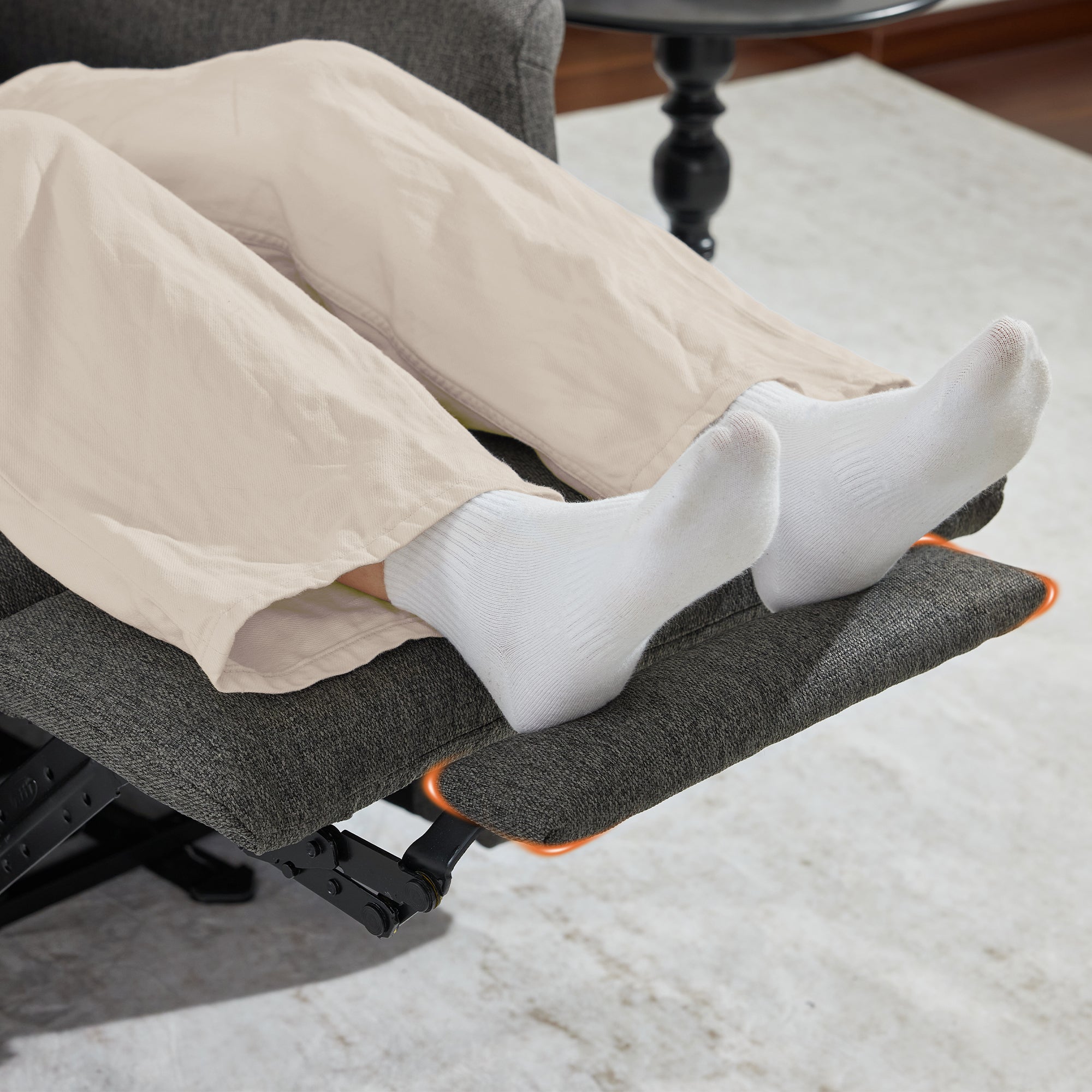 M MCombo elektrische fauteuil met opsta-hulp, fauteuil met ligfunctie tot 140°, massage en verwarming, kleine opsta-fauteuil, seniorenfauteuil voor woonkamer 7089