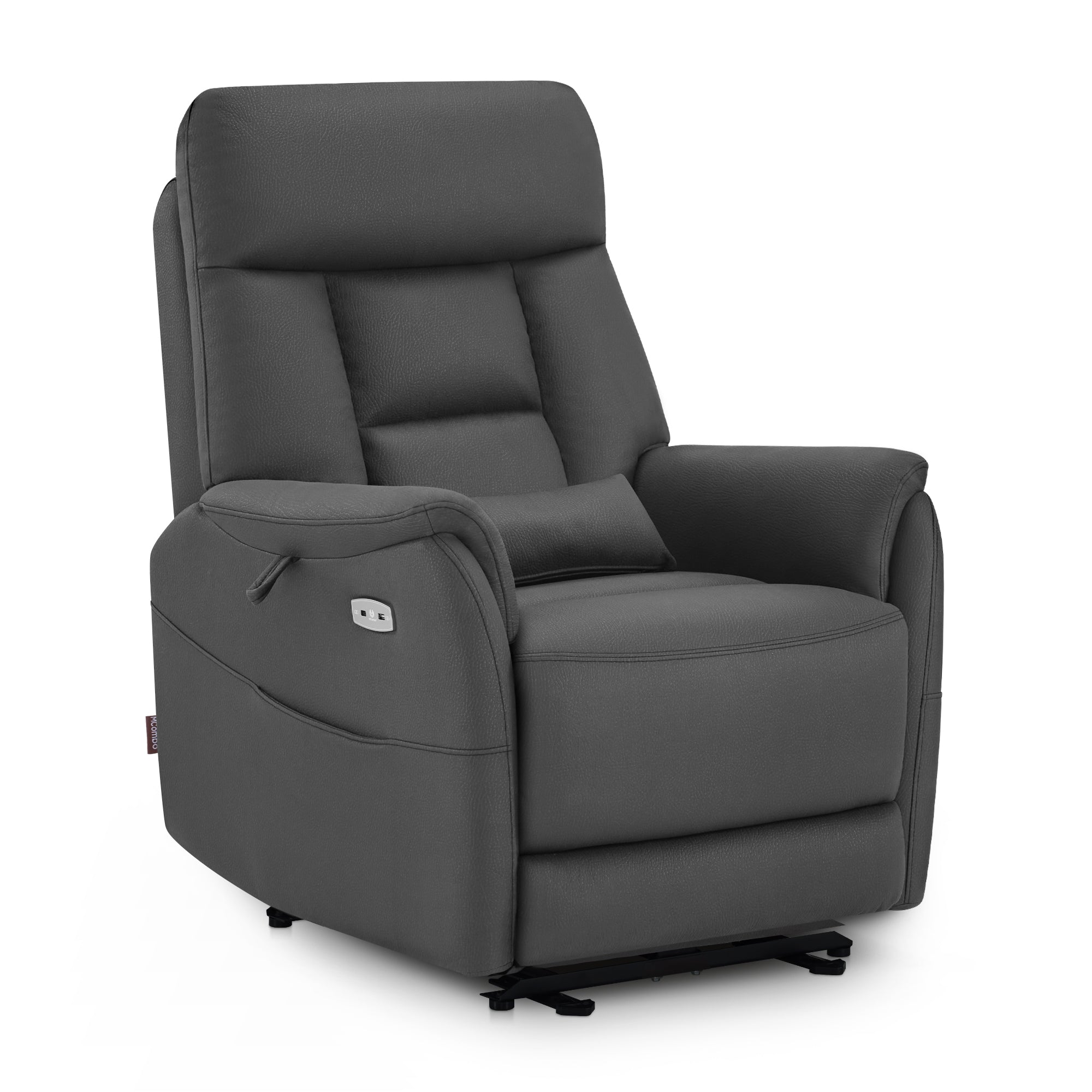 MCombo Poltrona reclinabile elettricamente regolabile, poltrona TV a 3 cm dalla parete, poltrona massaggiante reclinabile con funzione reclinabile, poltrona TV per piccoli spazi, porte USB e Type-C e cuscino lombare, 7063