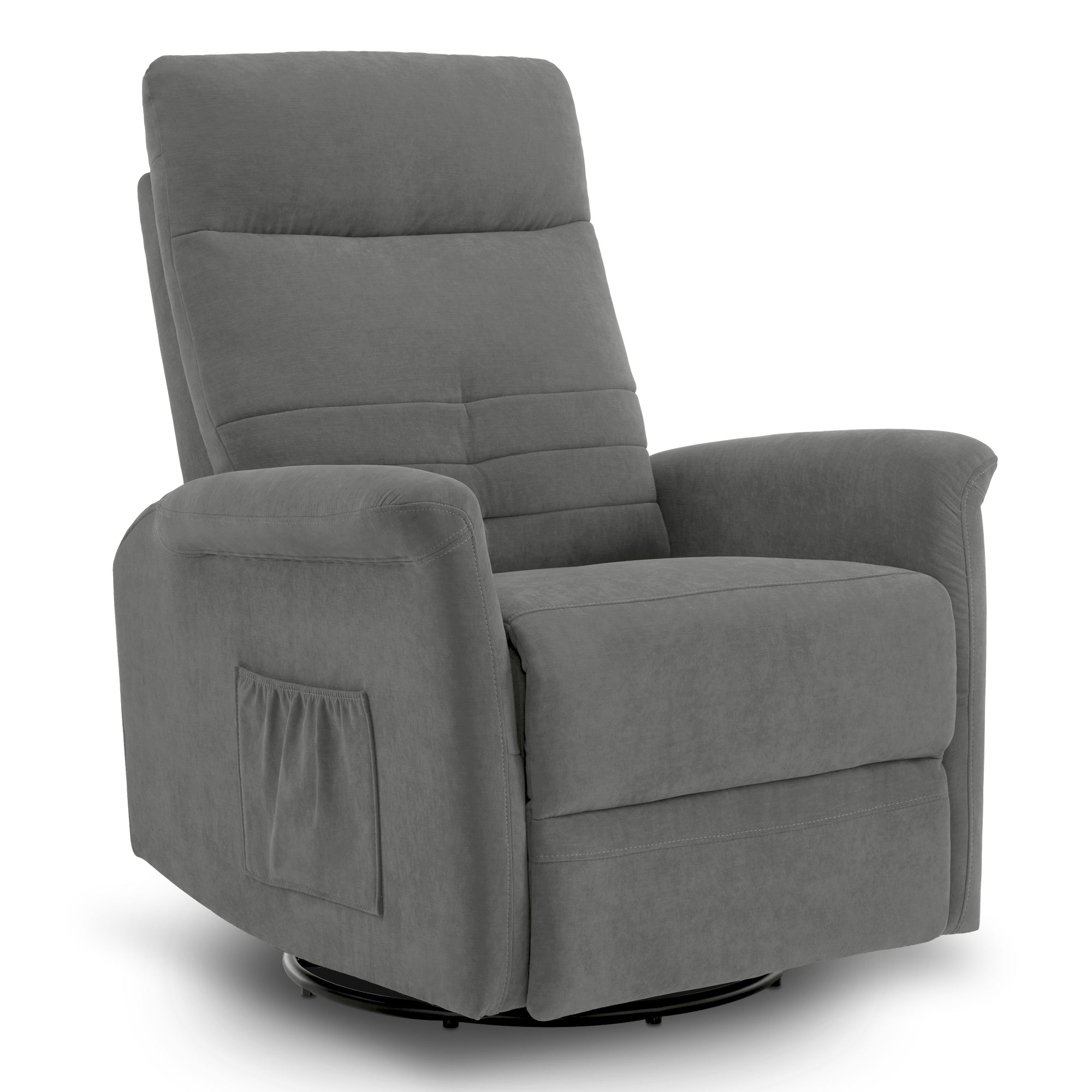 MCombo Poltrona TV relax con funzione reclinabile, manuale, funzione dondolo e girevole, ruotabile a 360°, soggiorno, camera da letto, 7011