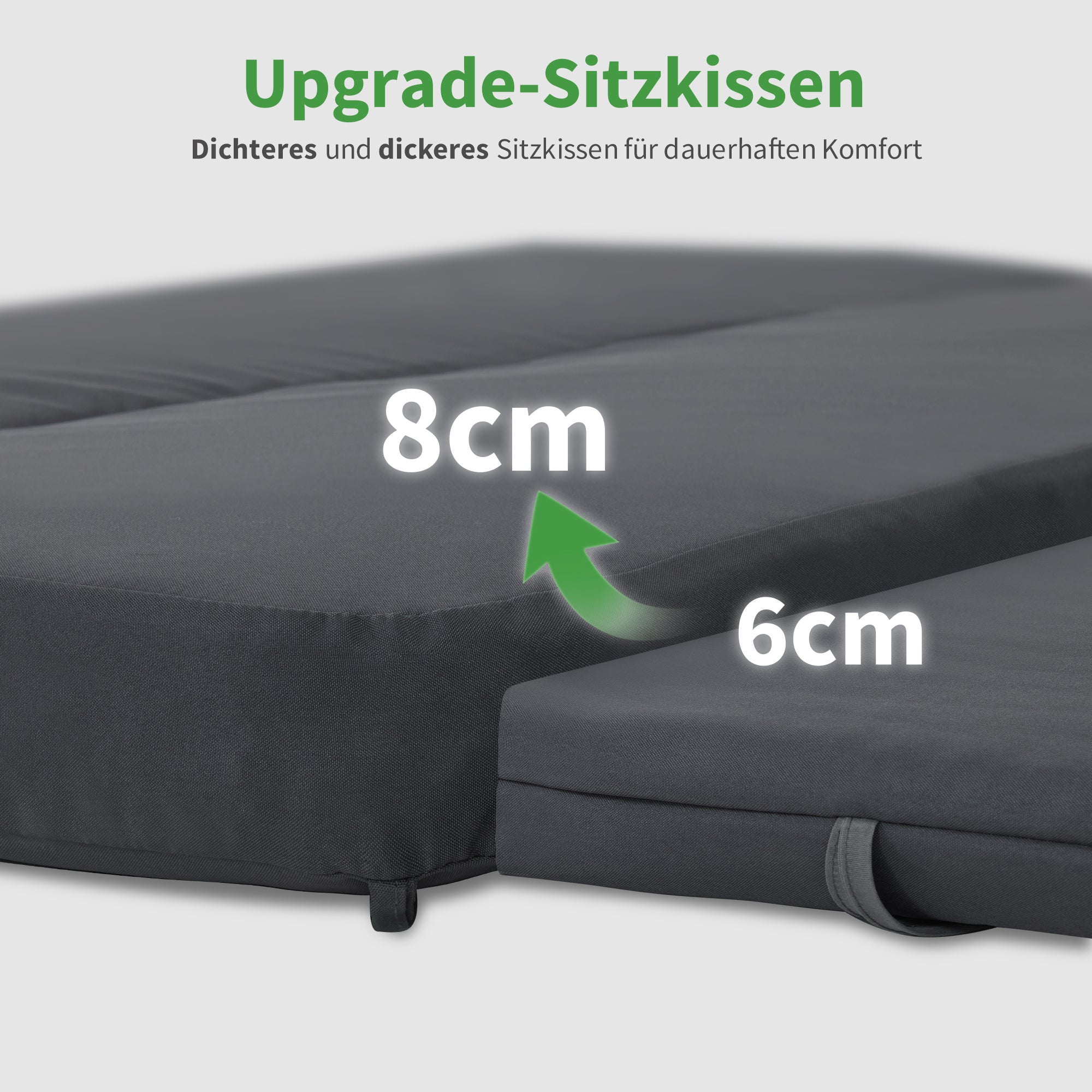 MCombo Dondolo Hollywood con funzione reclinabile, lettino da giardino per esterni, resistente alle intemperie, con parasole e cuscino di seduta extra spesso, dimensioni 167x155x173 cm, codice 8012 (grigio)