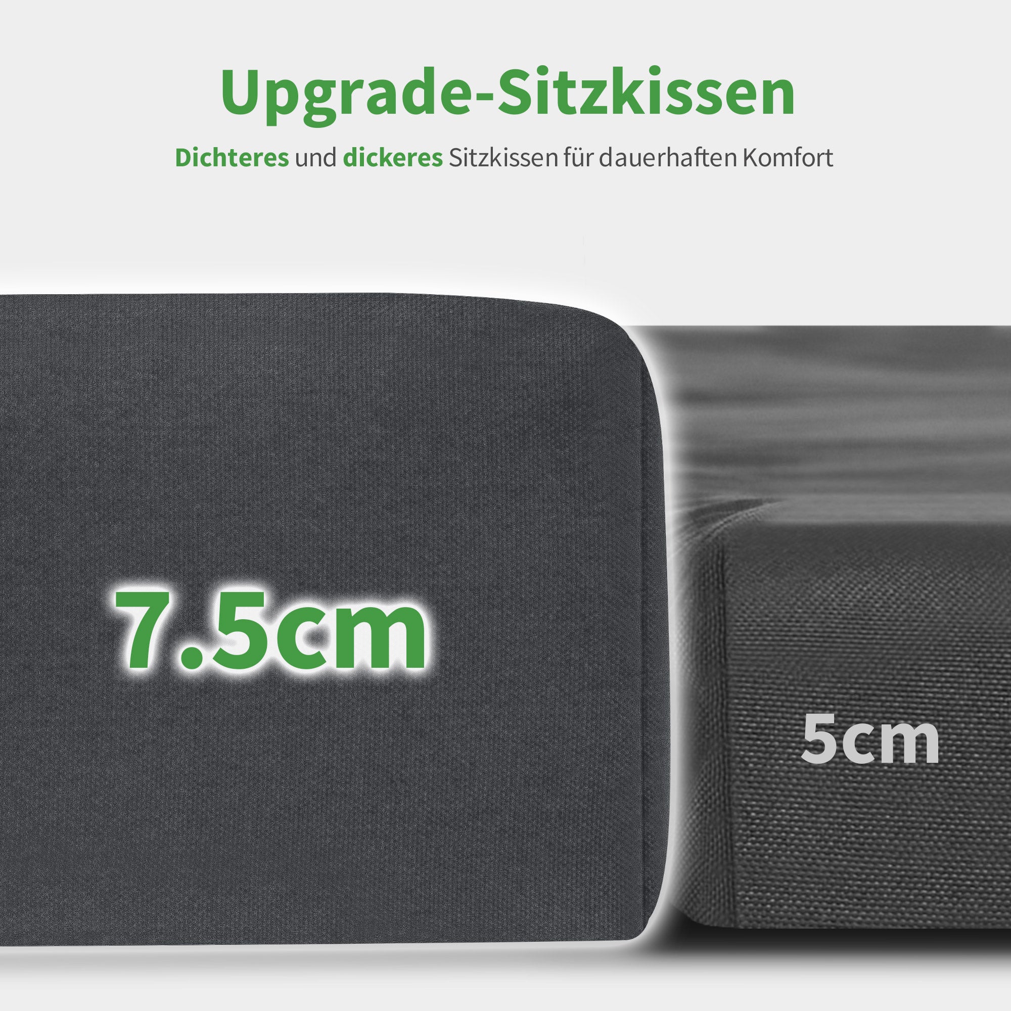 M MCombo 3-zits Hollywoodschommel met ligfunctie, extra dik zitkussen & stille haken, tuinschommel tot 360 kg belastbaar, 210x125x187 cm, schommelbank voor buiten weerbestendig 4071 (Donkergrijs)