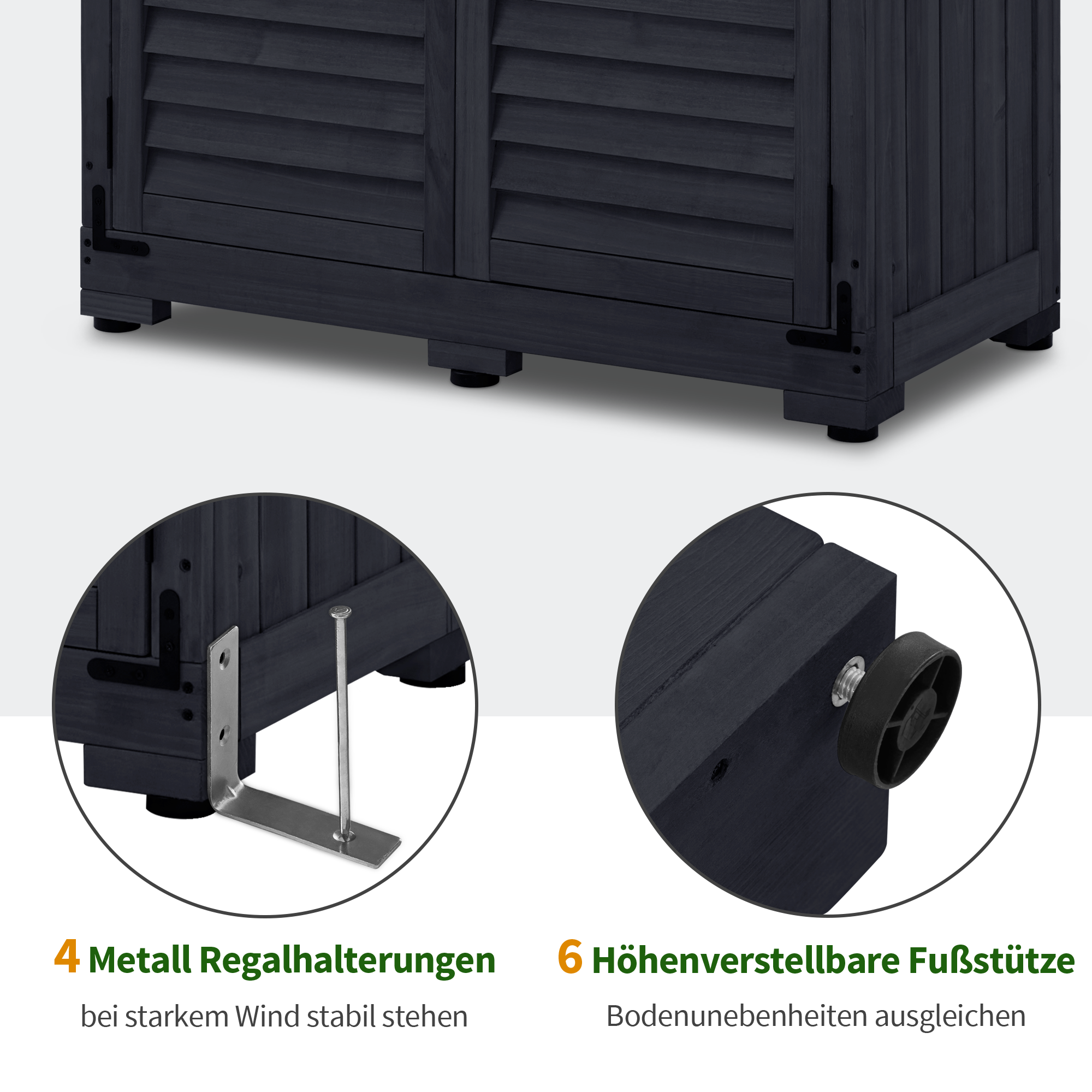 M MCombo Tuinkast Hout, Weerbestendig Gereedschapsgebouw Klein, Buiten Tuinhuis Gereedschuur voor Buitenruimte Terras Balkon, 0120, 87×46×160 cm