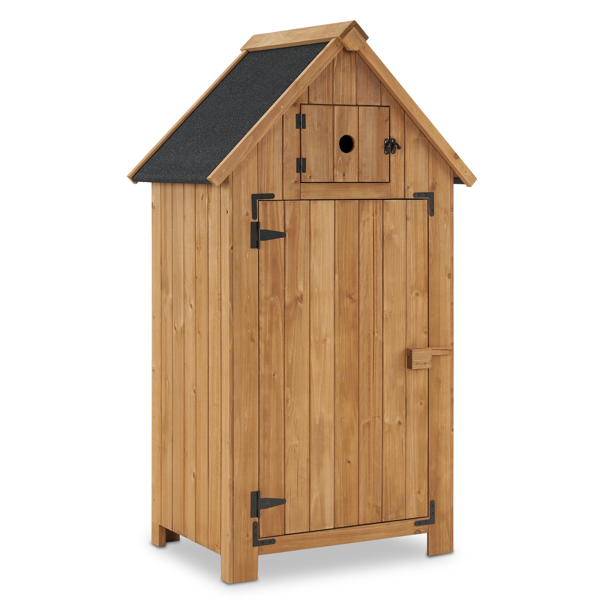 M MCombo Tuinkast Hout Klein, Buiten Tuinhuis Gereedschapsruimte Weerbestendig, voor Balkon & Terras, 0733, 77×54×137cm (Natuurlijk)