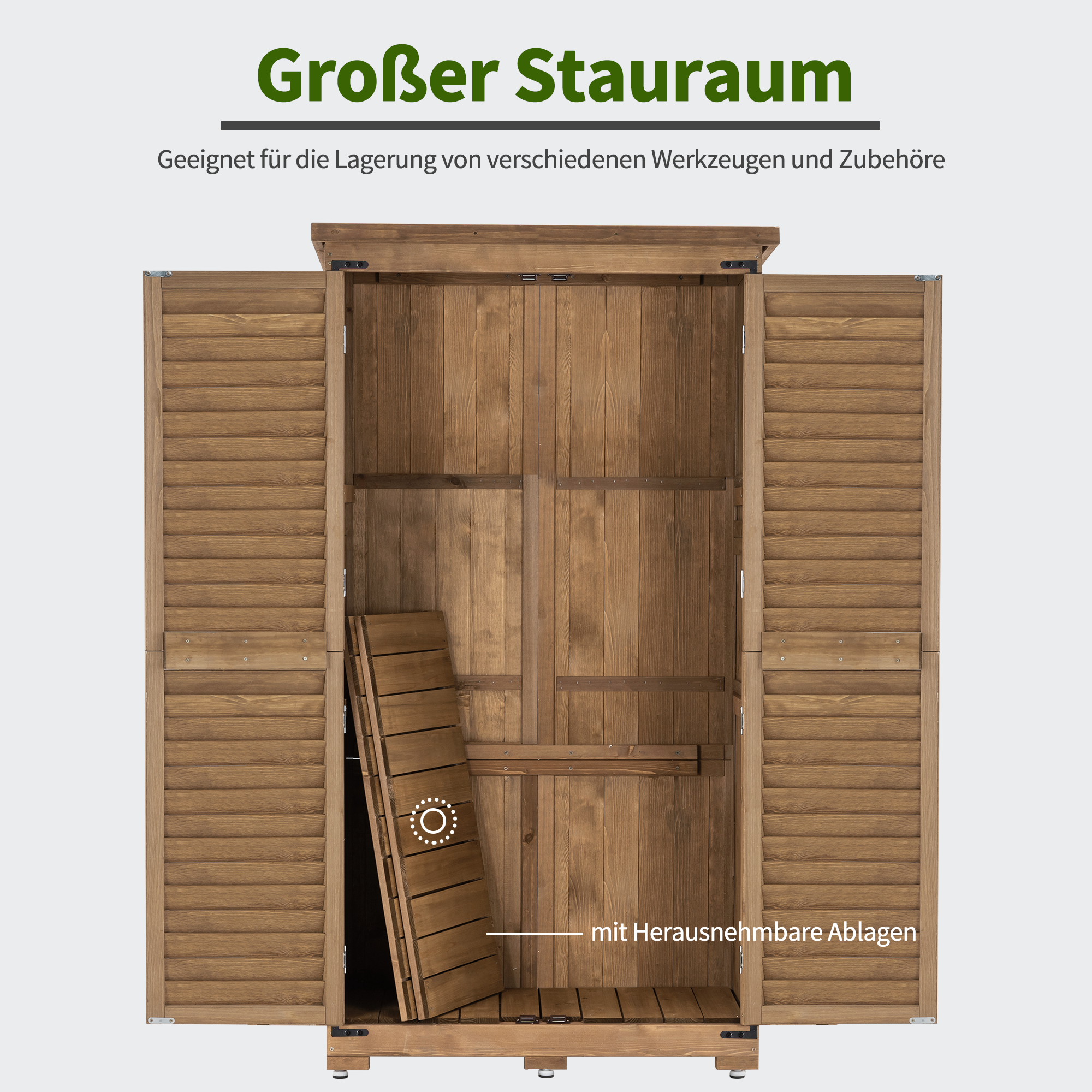 MCombo Tuinkast Gereedschapsgebouw Gereedschapschuur Tuin Schuur Kast Hout 0870