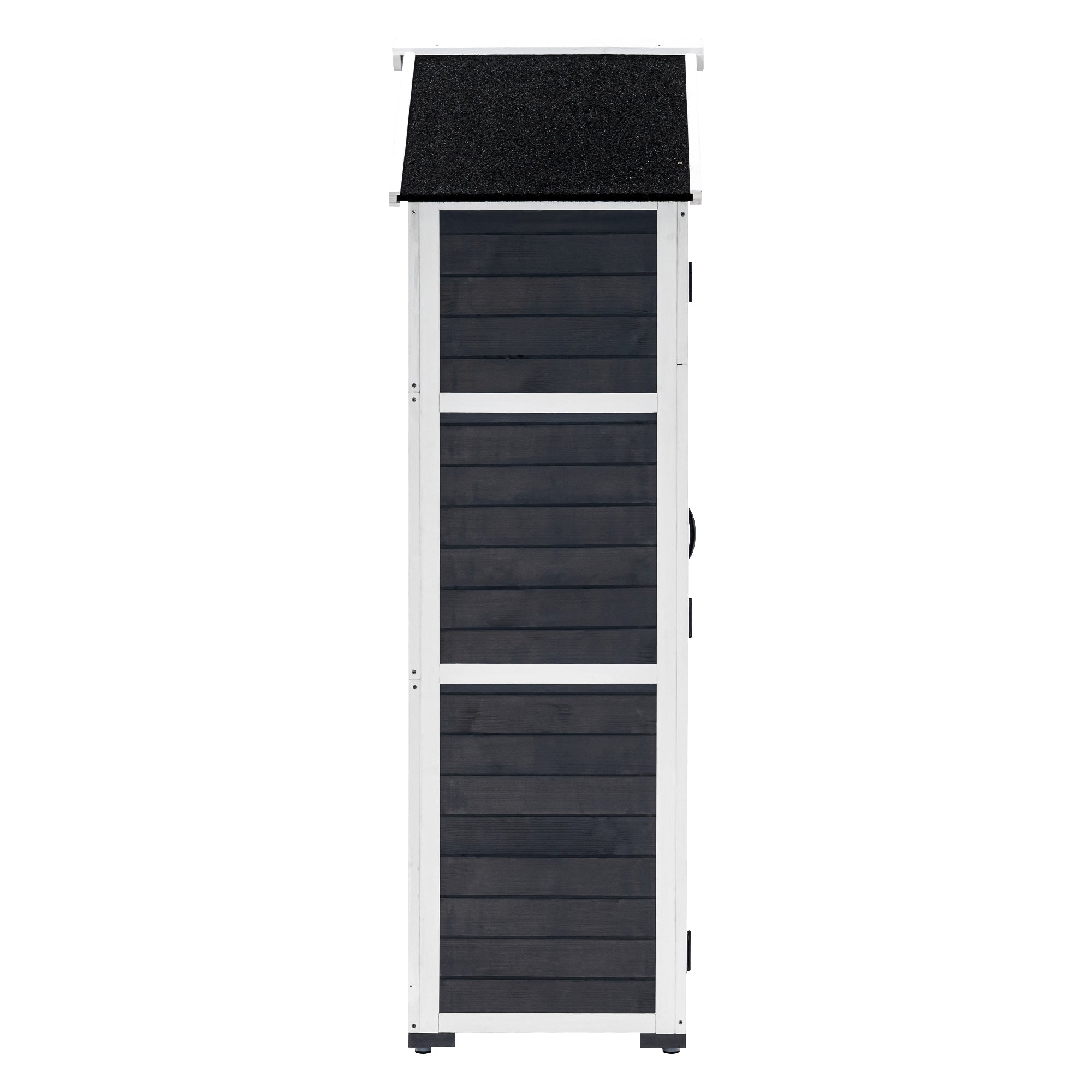 MCombo Tuinkast Gereedschapschuur Gereedschapskast Outdoor-kast Tuinbox met Zadelkap van Hout Grijs/Natuur 1000