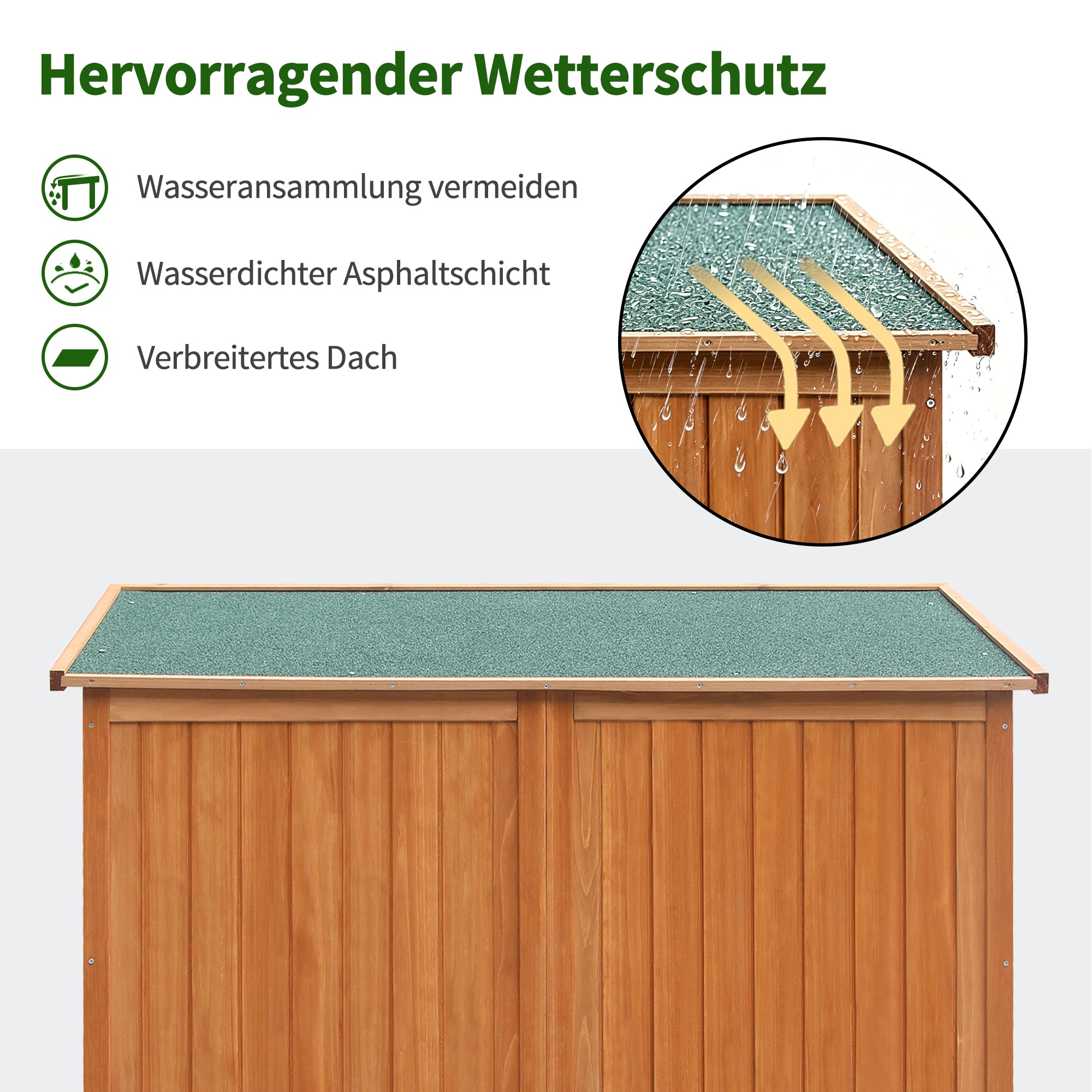 MCombo Armadio da giardino per esterni – Armadio portautensili / Casetta in legno per attrezzi 1280