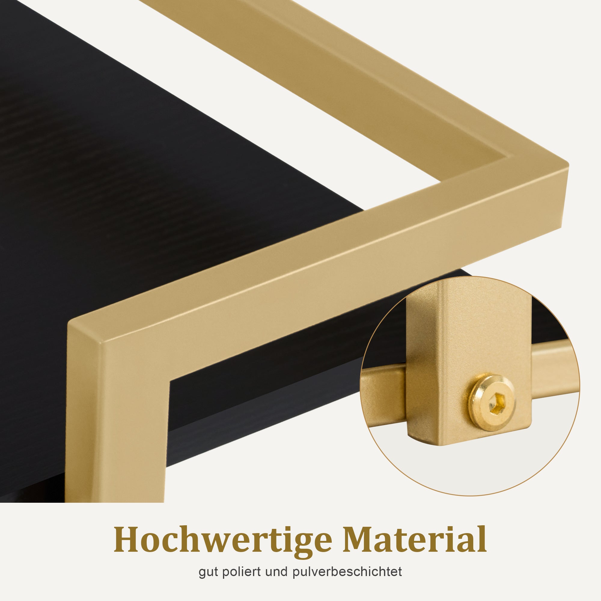 M MCombo Servierwagen met wielen, keukenwagen barwagen met metalen frame, moderne rollwagen multifunctionele wagen met 3 niveaus, voor keuken, badkamer, woonkamer, kantoor, 33*43*75cm, 0033