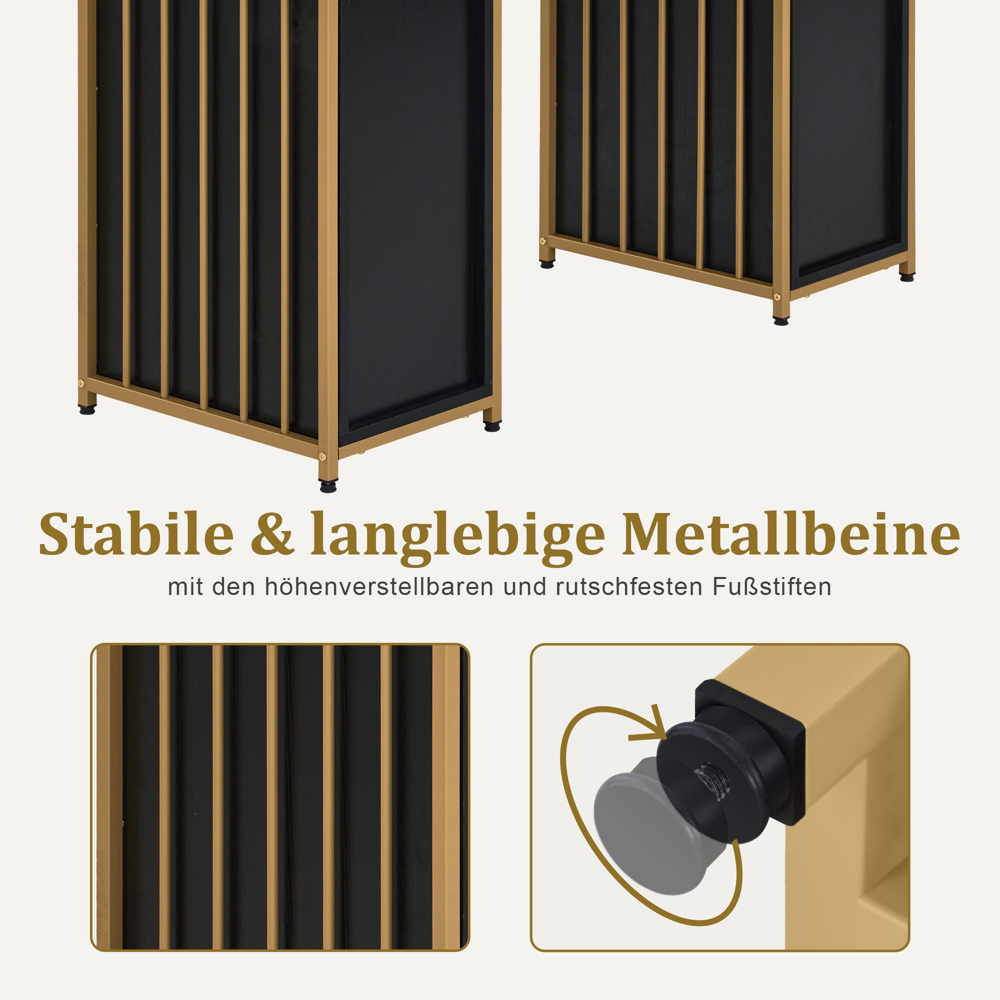 MCombo Scrivania con 6 cassetti, tavolo per manicure in legno con struttura in metallo, tavolo per manicure, tavolo da trucco senza specchio, moderna, scrivania per computer con ripiani per soggiorno, 46x125x81 cm, 2425
