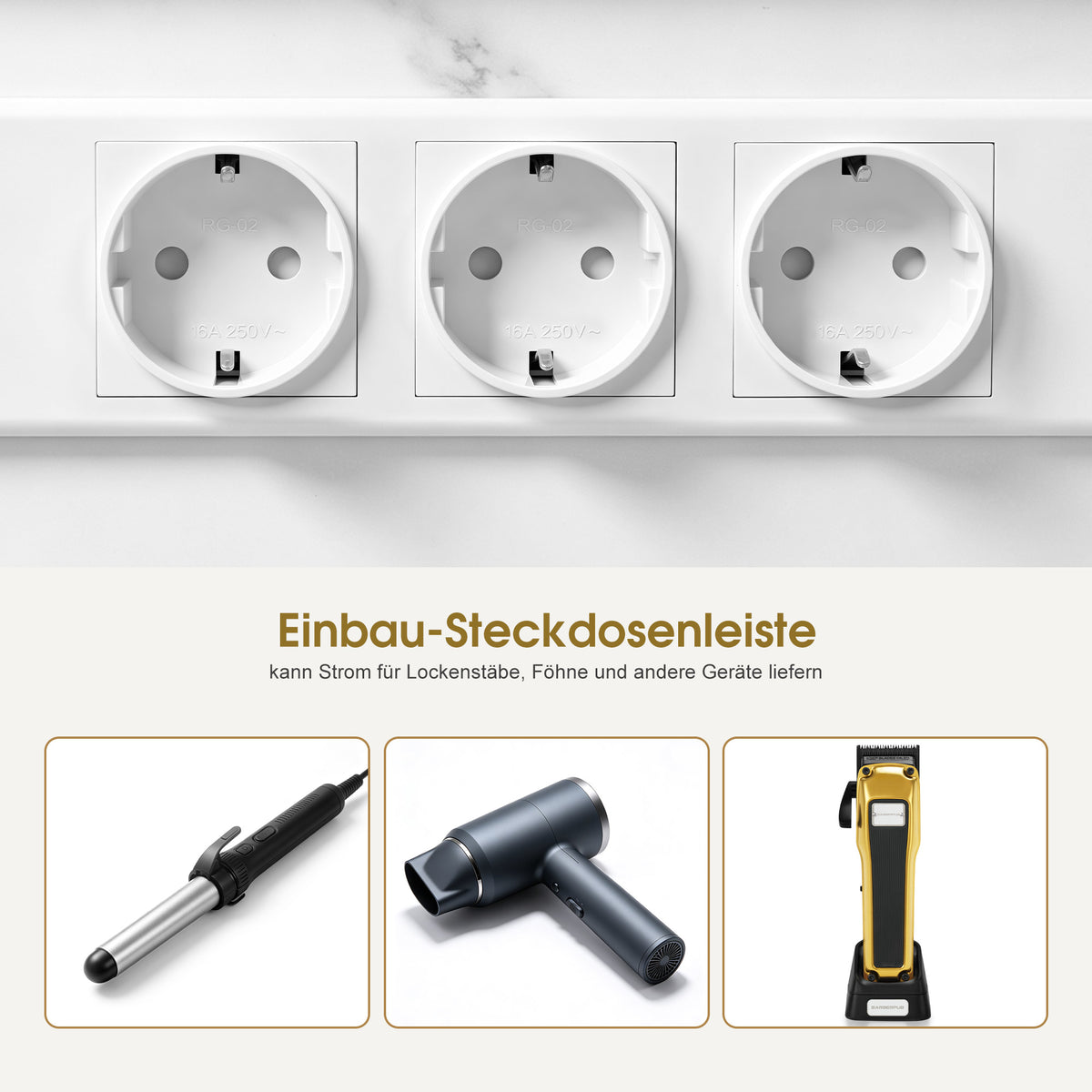 M MCombo Friseurtisch mit 2 Schubladen & Offener Ablage, Schreibtisch Marmor-Weiß Gold, Schminktisch ohne Spiegel, Friseurplatz für Friseursalon, Computertisch Schlafzimmer, 40x100x80cm, 3579
