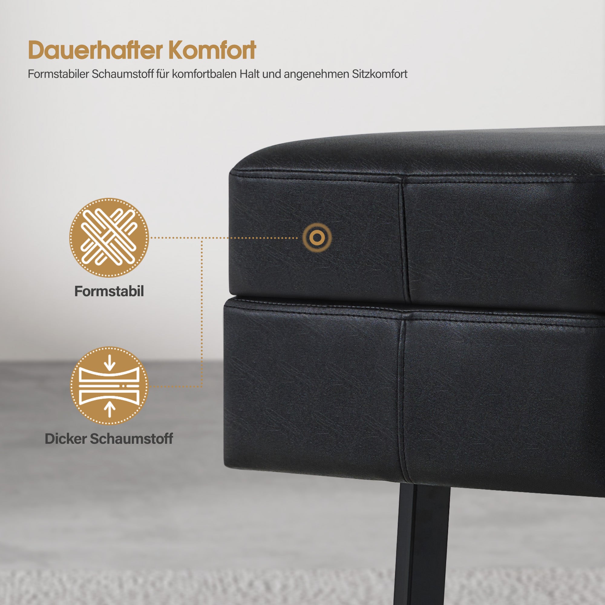 M MCombo zitbank voor 3 personen, wachtbank, gestoffeerde bank voor de slaapkamer, bedbank voor de woonkamer, schoenenbank voor de hal, W513