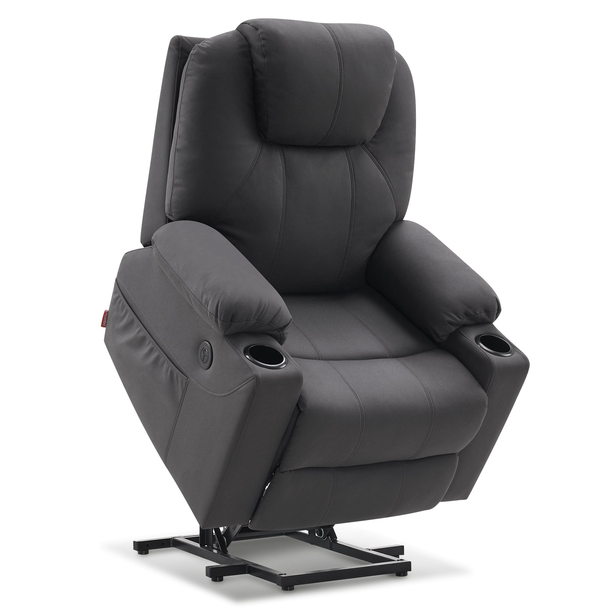 MCombo Poltrona TV elettrica reclinabile con sollevamento assistito, reclinabile fino a 140°, poltrona massaggiante con funzione riscaldante, regolabile tramite pulsanti e telecomando, con porta USB, 7040