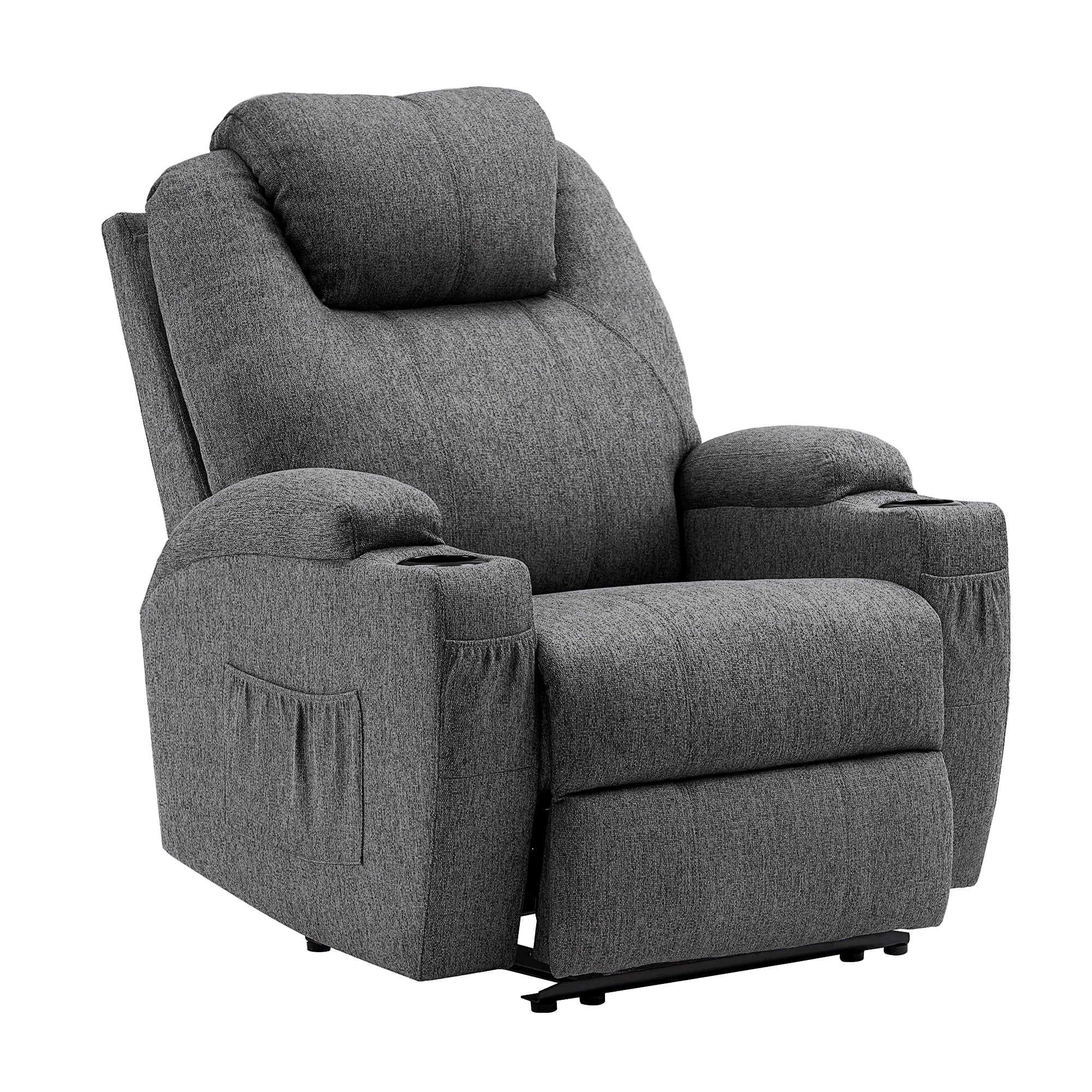 MCombo Poltrona relax elettrica, poltrona massaggiante, poltrona TV, funzione reclinabile, vibrazione, riscaldamento 7061