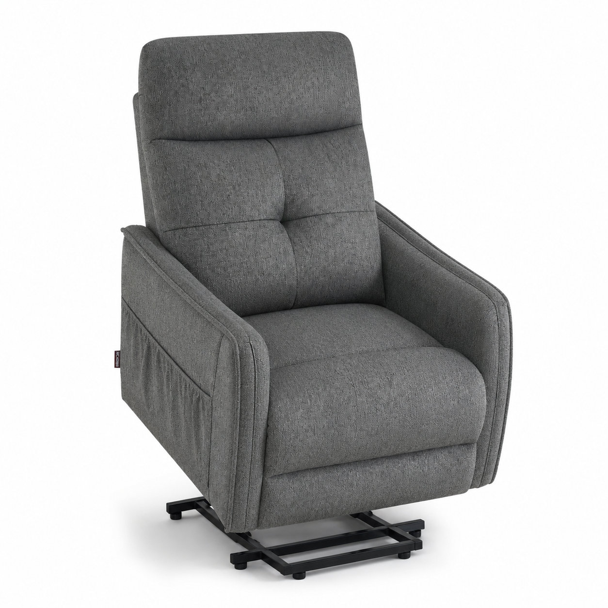 M MCombo elektrische fauteuil met opsta-hulp, fauteuil met ligfunctie tot 140°, massage en verwarming, kleine opsta-fauteuil, seniorenfauteuil voor woonkamer 7089