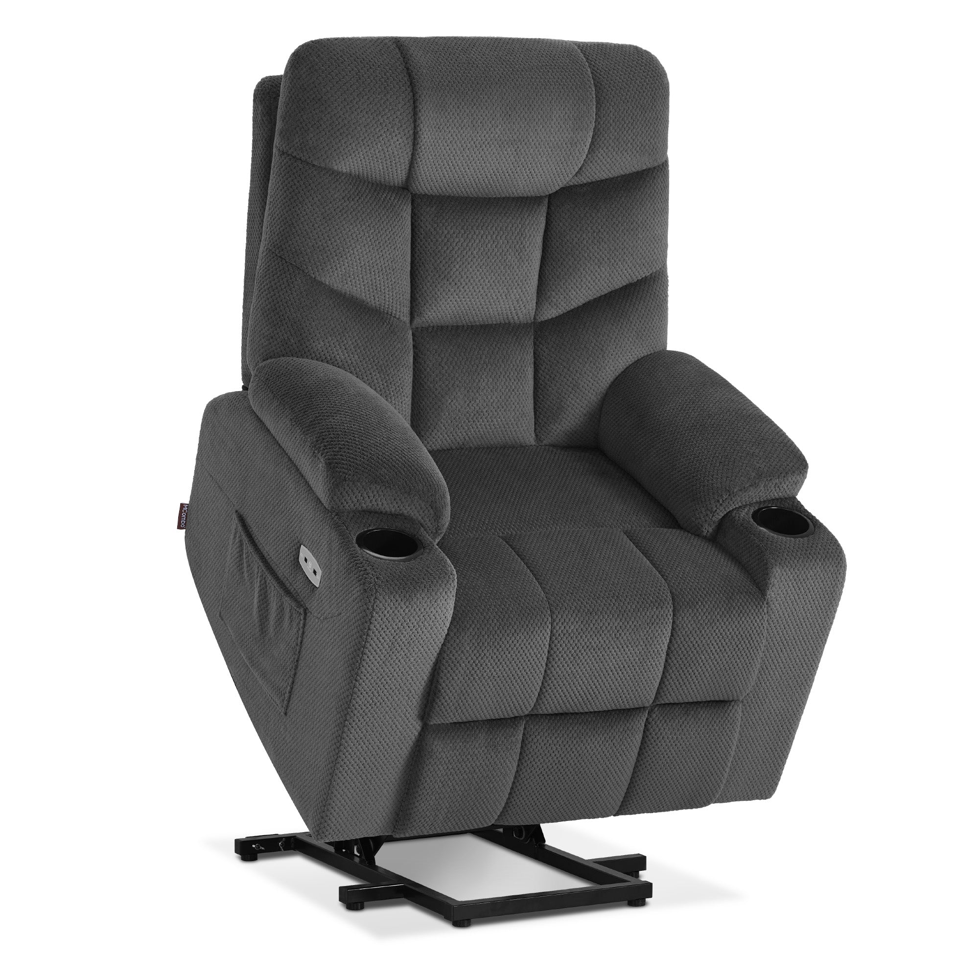 MCombo Poltrona reclinabile elettrica per TV con sollevamento assistito, poltrona reclinabile con sollevamento assistito, poltrona reclinabile per TV con funzione reclinabile fino a 140°, poltrona per anziani per soggiorno, con USB 7286