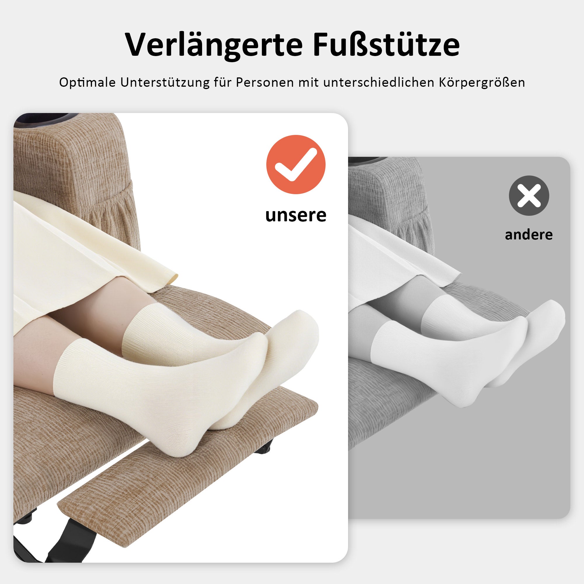 MCombo Poltrona relax elettrica con funzione di sollevamento 7550, dotata di 3 motori a regolazione indipendente, inclinazione fino a 170°, poggiapiedi esteso e porta USB; ideale per il soggiorno di anziani.