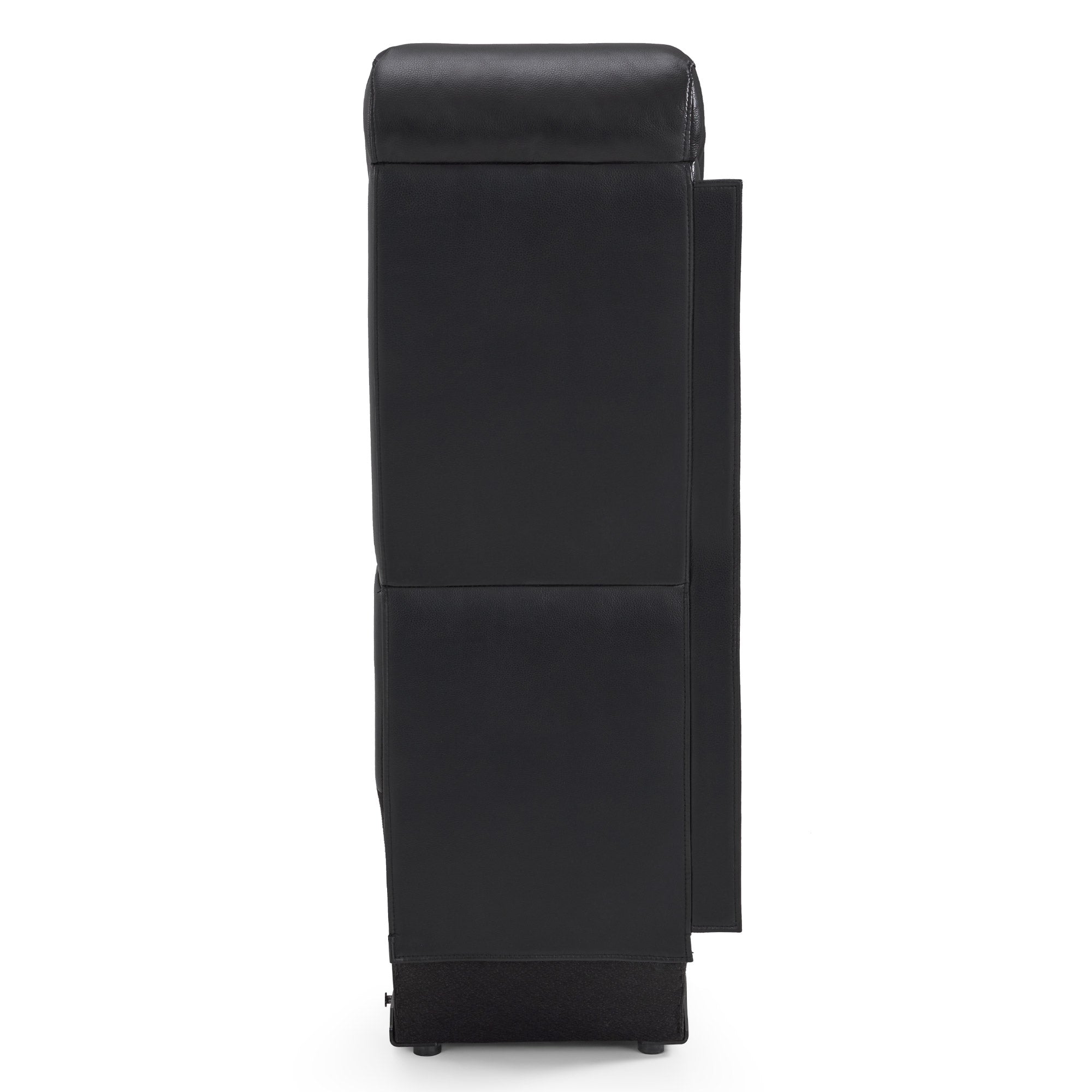 MCombo Consolle per poltrone da cinema a 2 posti 7705, con vano portaoggetti e portabicchieri, accessorio per divano, ricambio per poltrona TV 7705CA (similpelle, nera)