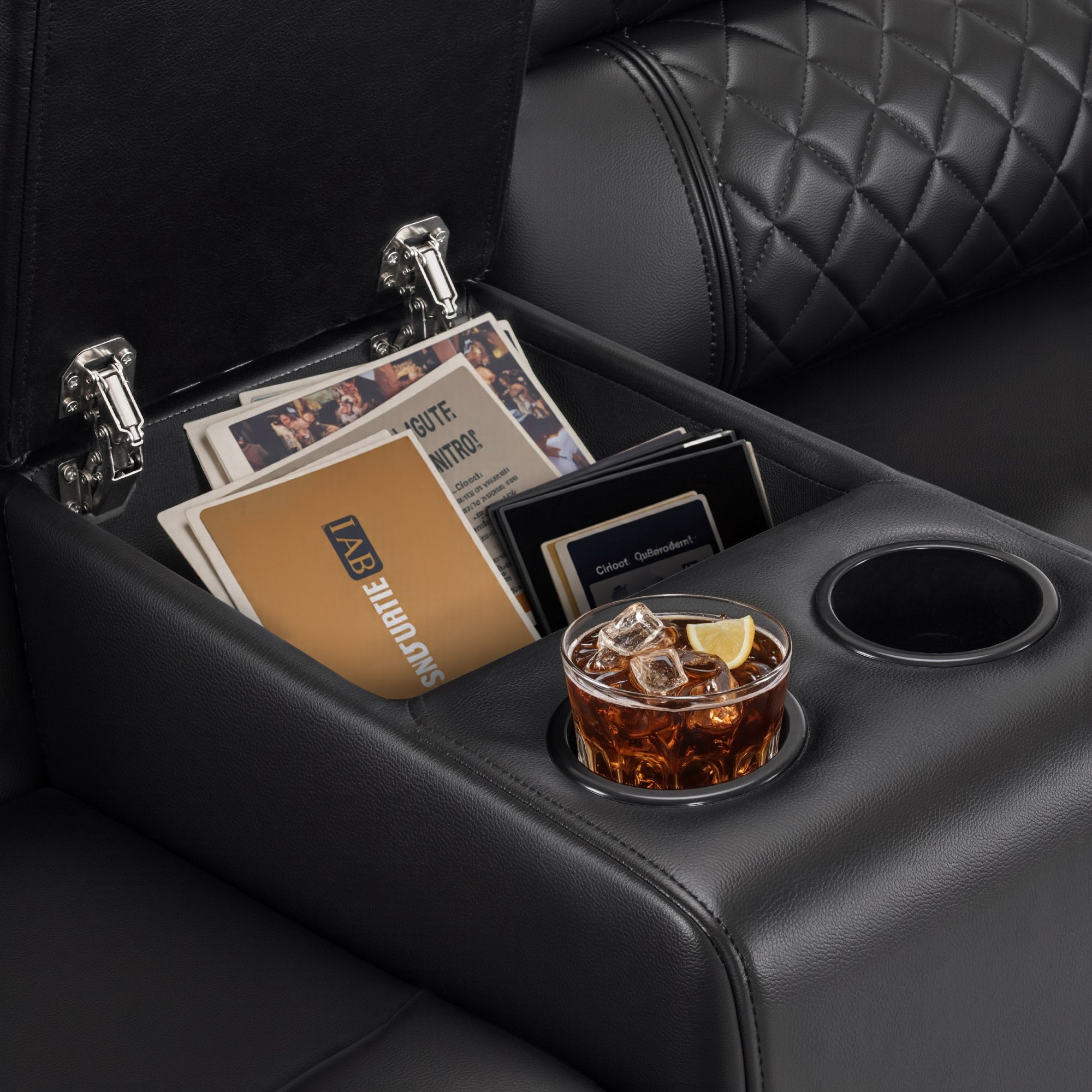 M MCombo Poltrona TV reclinabile elettrica (disponibile in versione a 1, 2 o 3 posti), poltrona cinema "Zero-Gravity" con luci LED, poggiatesta regolabile e cuscino di seduta in schiuma ad alta densità (35D) – Modelli 7759/7705 (Nero)