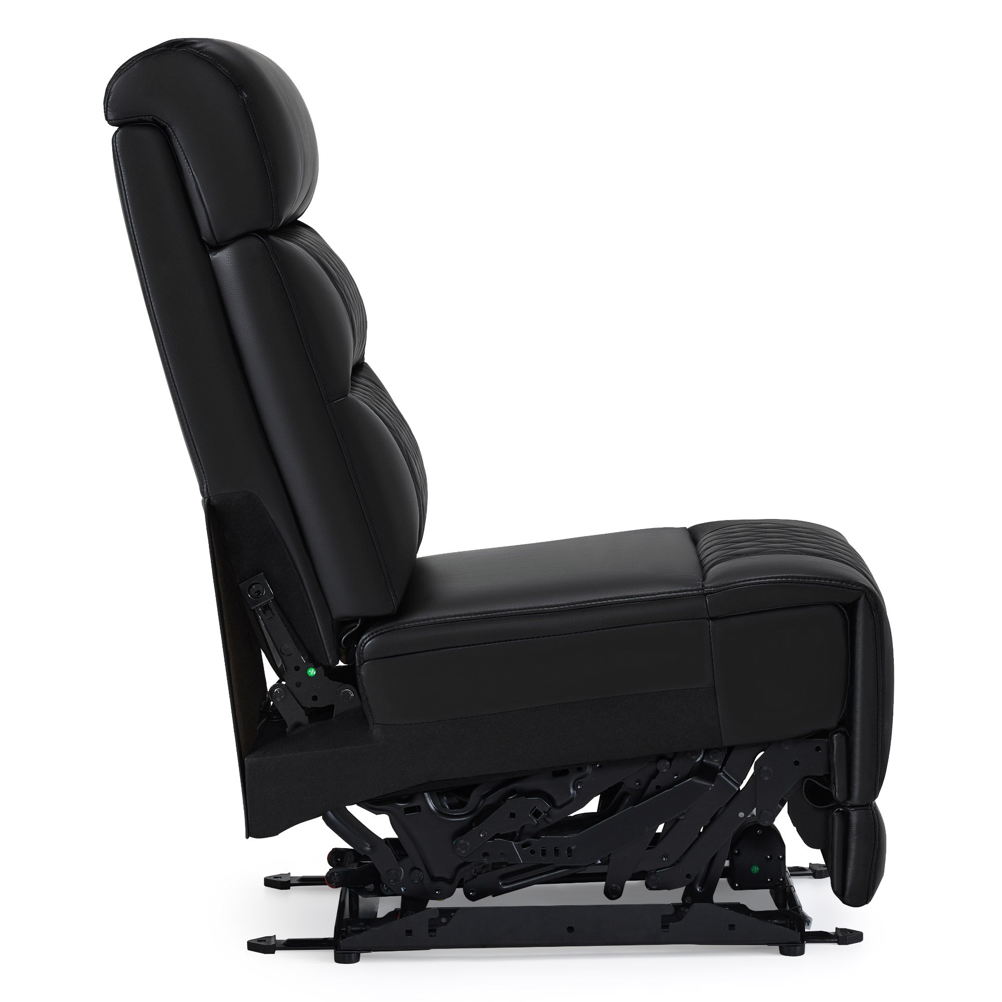 M MCombo Sofazubehör vervangonderdeel middenzit voor 2-zits televisie fauteuil elektrisch verstelbaar 7705M1/M2, verstelbare hoofdsteun (kunstleer, zwart)
