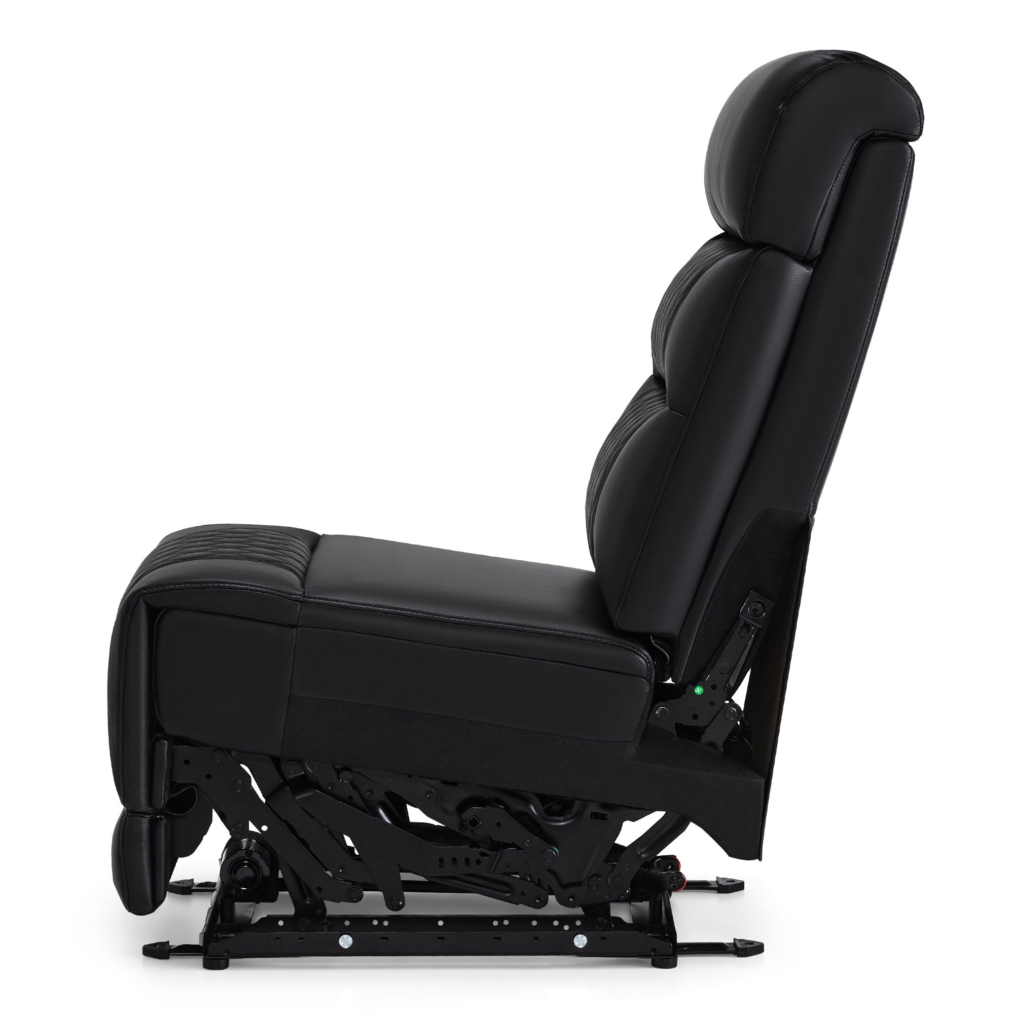 M MCombo Sofazubehör vervangonderdeel middenzit voor 2-zits televisie fauteuil elektrisch verstelbaar 7705M1/M2, verstelbare hoofdsteun (kunstleer, zwart)