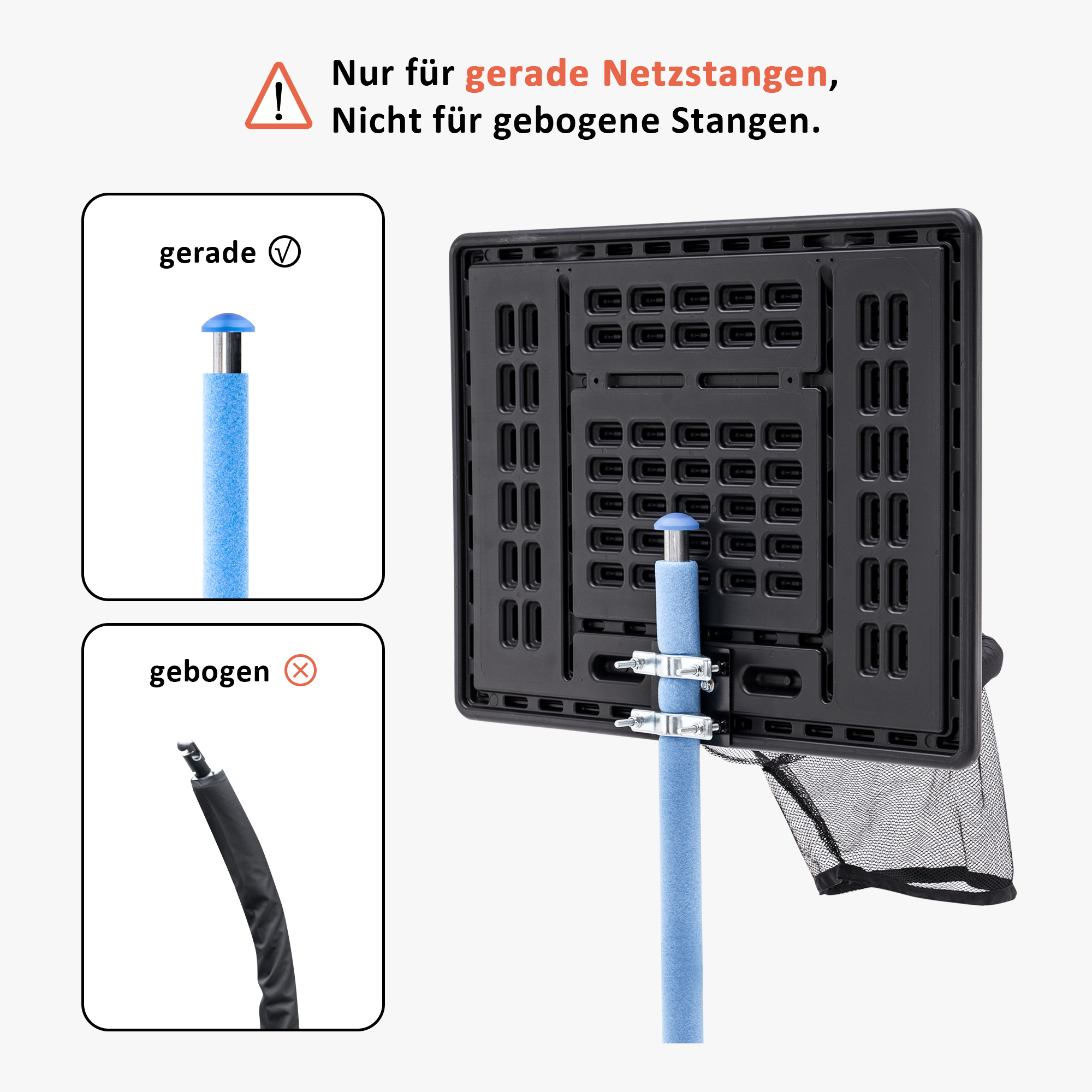 M MCombo Trampolin Basketballkorf Buiten, Trampolin Accessoires Set, Basketballkorf Trampolin Kinderen, Mini Basketballkorf voor Trampolin Backboard+Basketbal+Ring+Net+Ballpomp BH07 (Blauw / Rood)