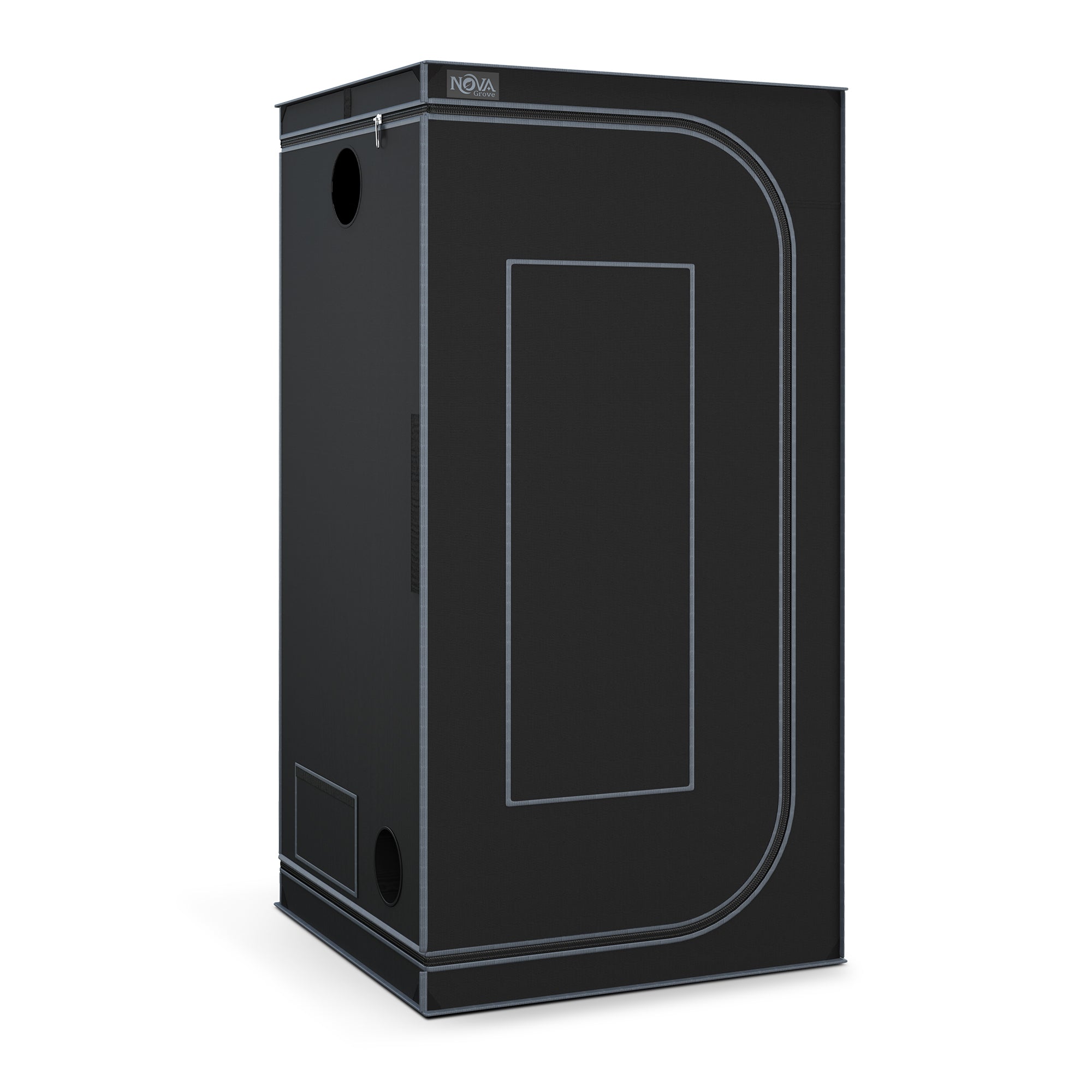 NovaGrove Growzelt, Growbox met 1680D robuuste en waterdichte buitenlaag, hoogreflecterende aluminium binnenbekleding, kweektent met groot kijkvenster en bodembak, A06/A09/A12 (Zwart)