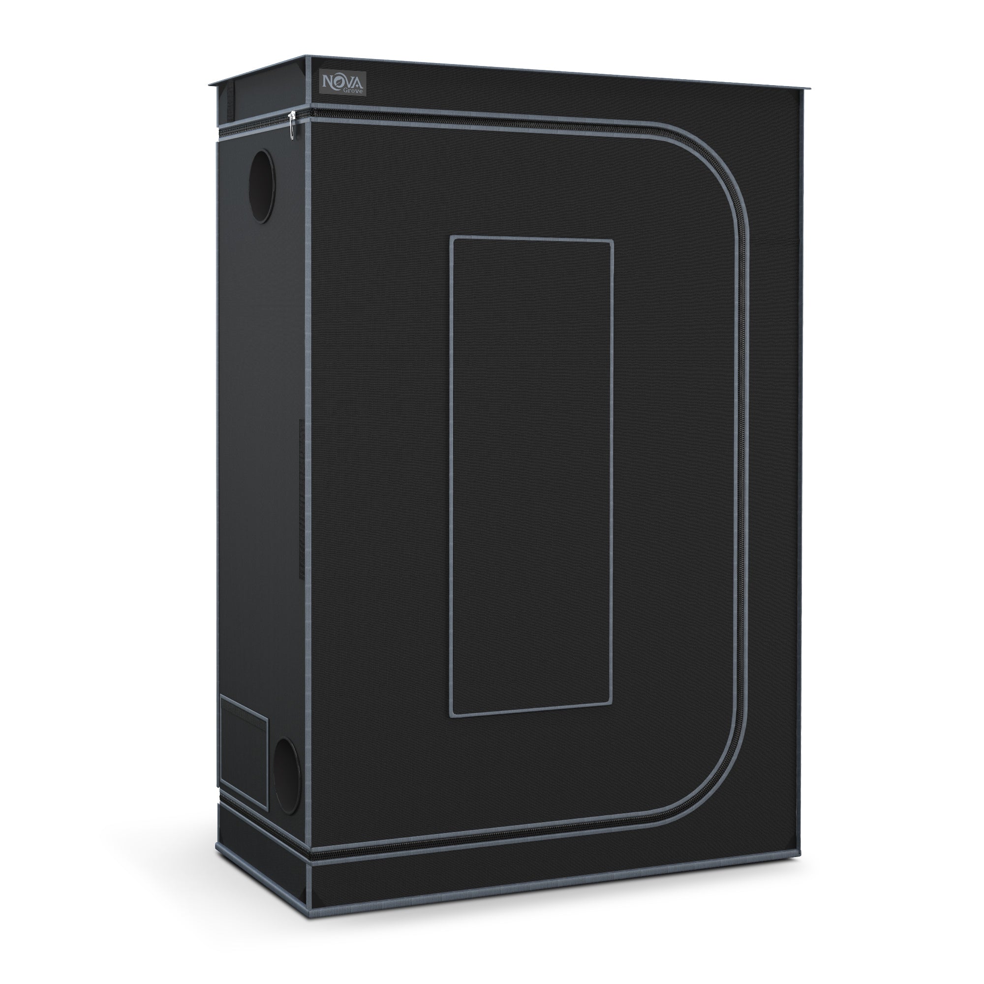 NovaGrove Growzelt, Growbox met 1680D robuuste en waterdichte buitenlaag, hoogreflecterende aluminium binnenbekleding, kweektent met groot kijkvenster en bodembak, A06/A09/A12 (Zwart)