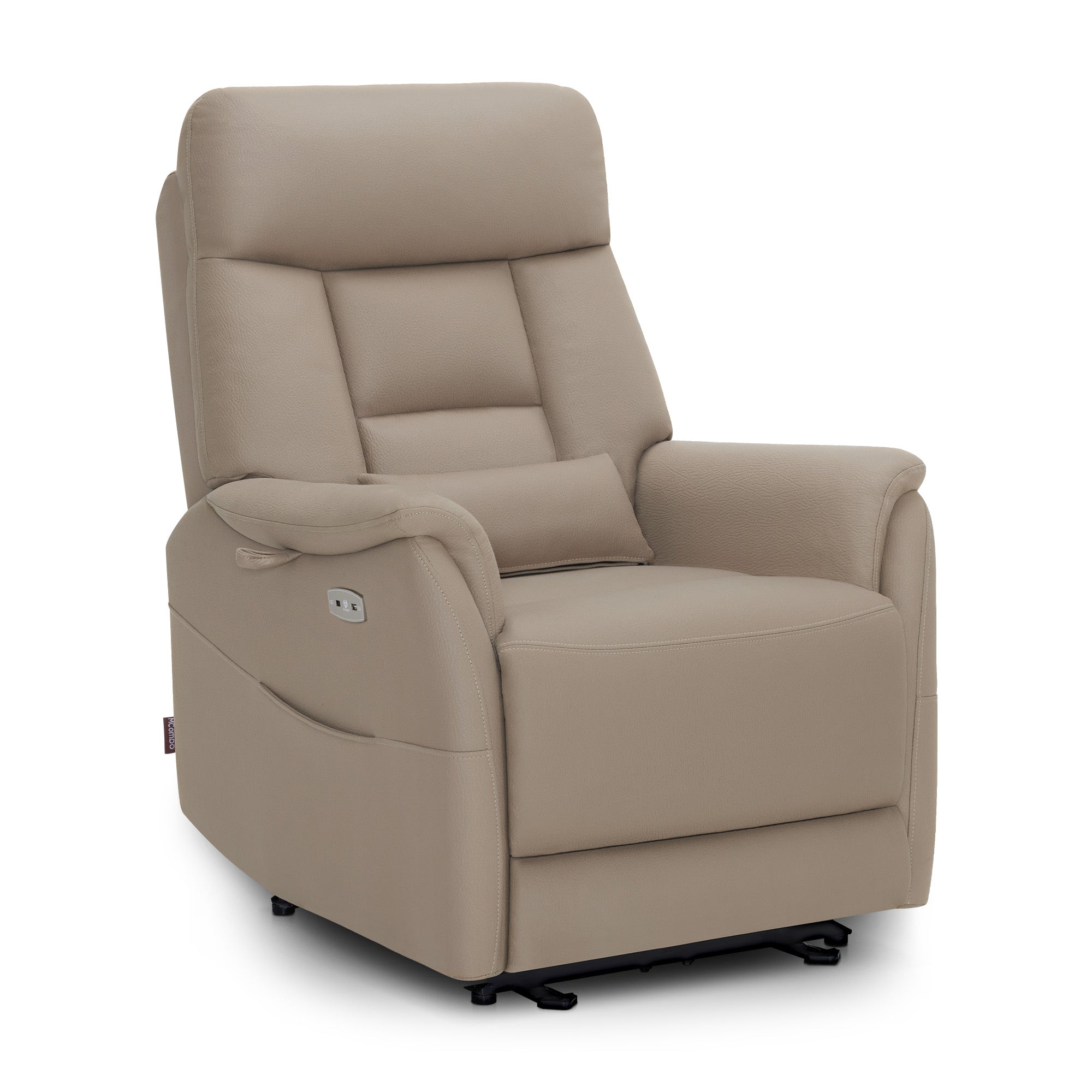 MCombo Poltrona reclinabile elettricamente regolabile, poltrona TV a 3 cm dalla parete, poltrona massaggiante reclinabile con funzione reclinabile, poltrona TV per piccoli spazi, porte USB e Type-C e cuscino lombare, 7063