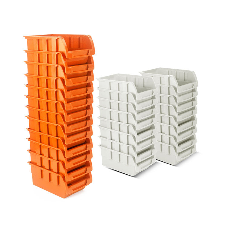 MCombo Scatola portaoggetti da parete, scatole impilabili, scatola per smistamento, set da 41 pezzi, plastica ST02
