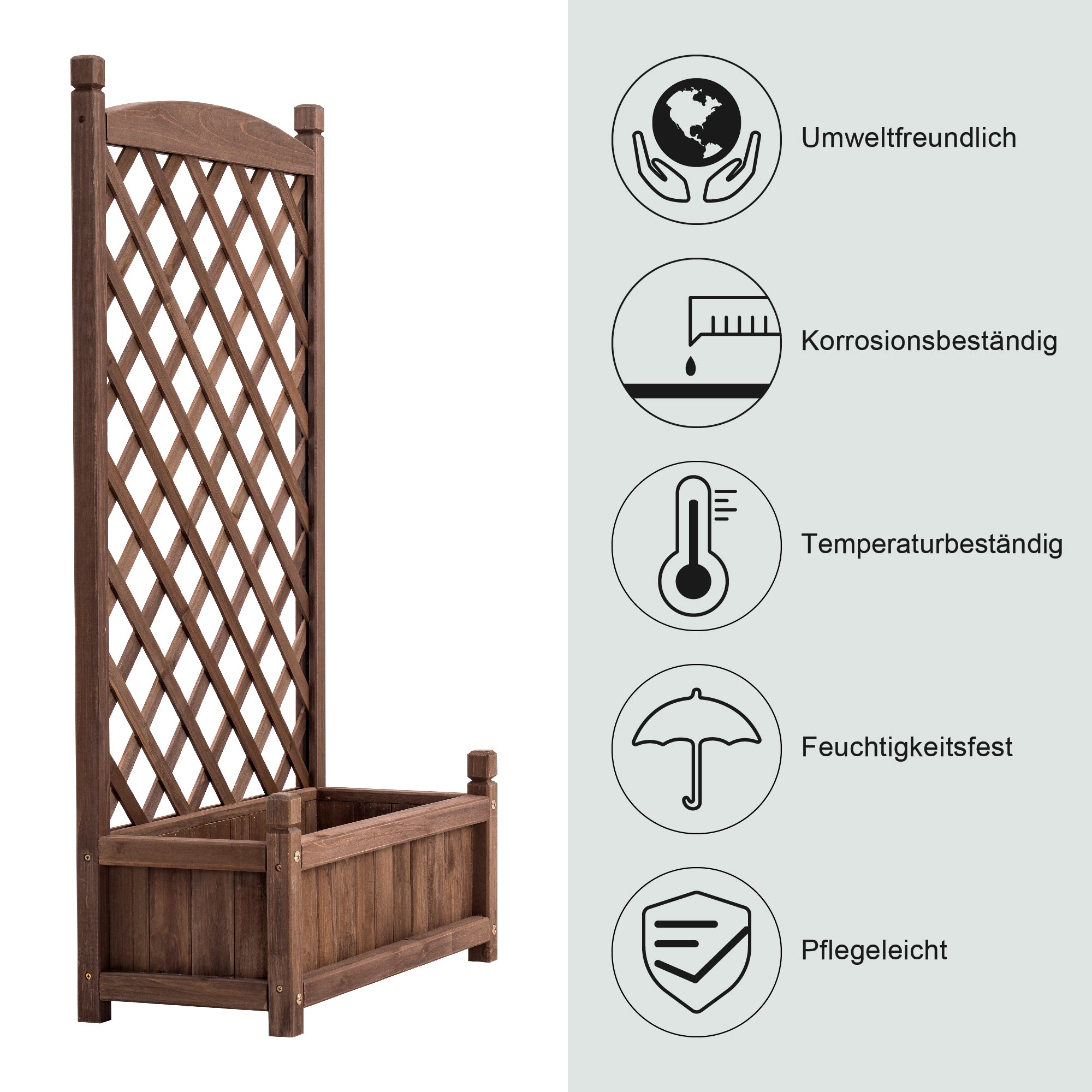 Jardinière MCombo avec treillis pour plantes grimpantes 0428 