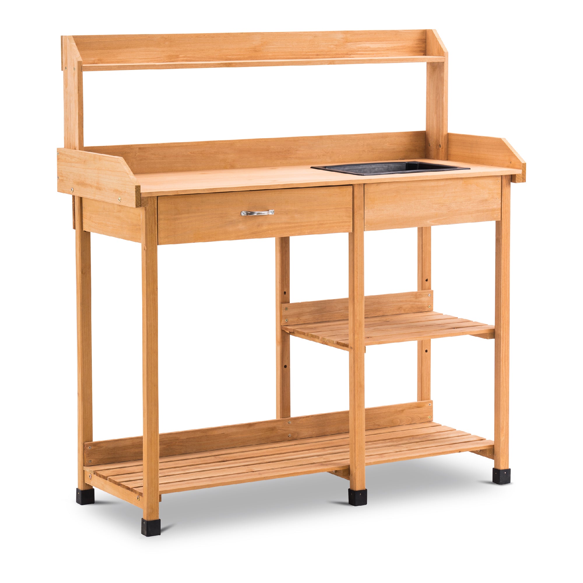 MCombo Planten tafel Tuin tafel Bloem tafel met Wasbak Opbergruimte Hout 0458