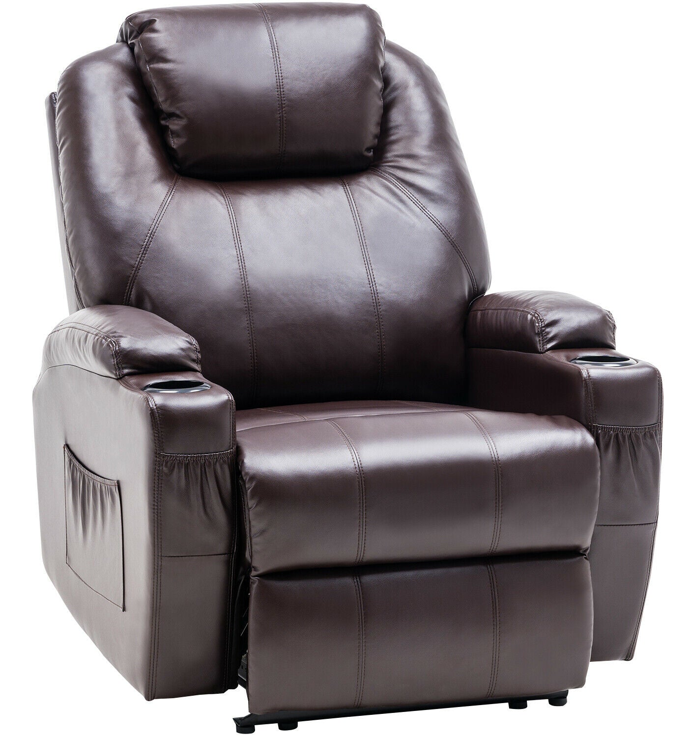 MCombo Poltrona relax elettrica, poltrona massaggiante, poltrona TV, funzione reclinabile, vibrazione, riscaldamento 7061