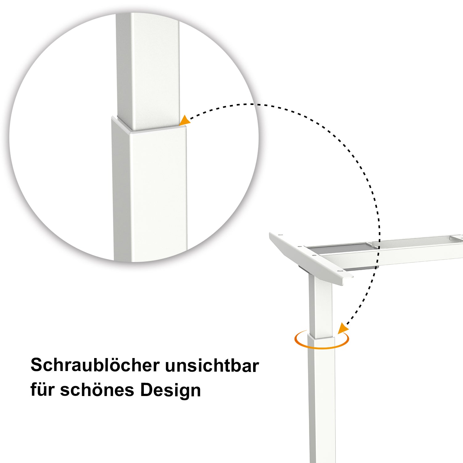 MCombo Elektrisch verstelbaar bureau onderstel Sta-zit tafels 2 motoren 0202W