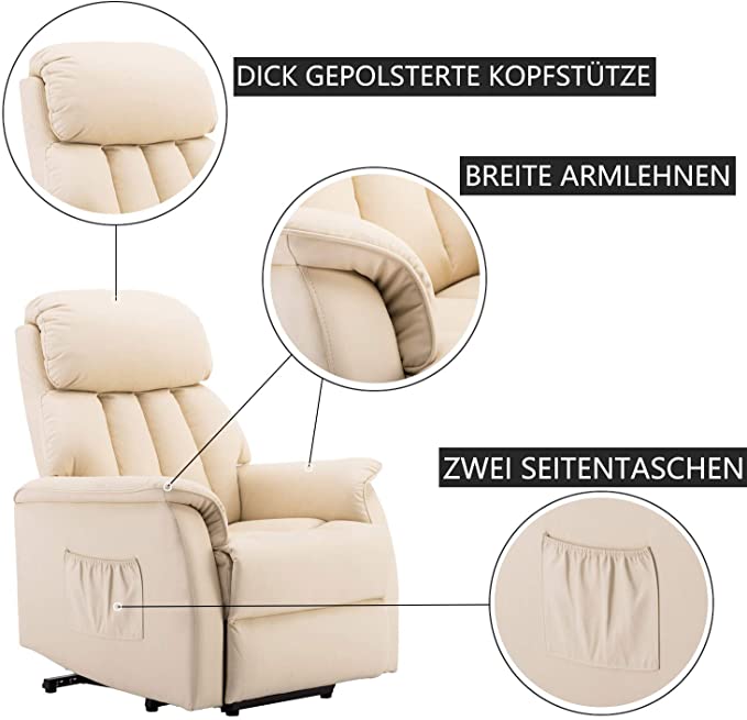 MCombo Poltrona relax elettrica con funzione di sollevamento / Poltrona relax elettrica 7299