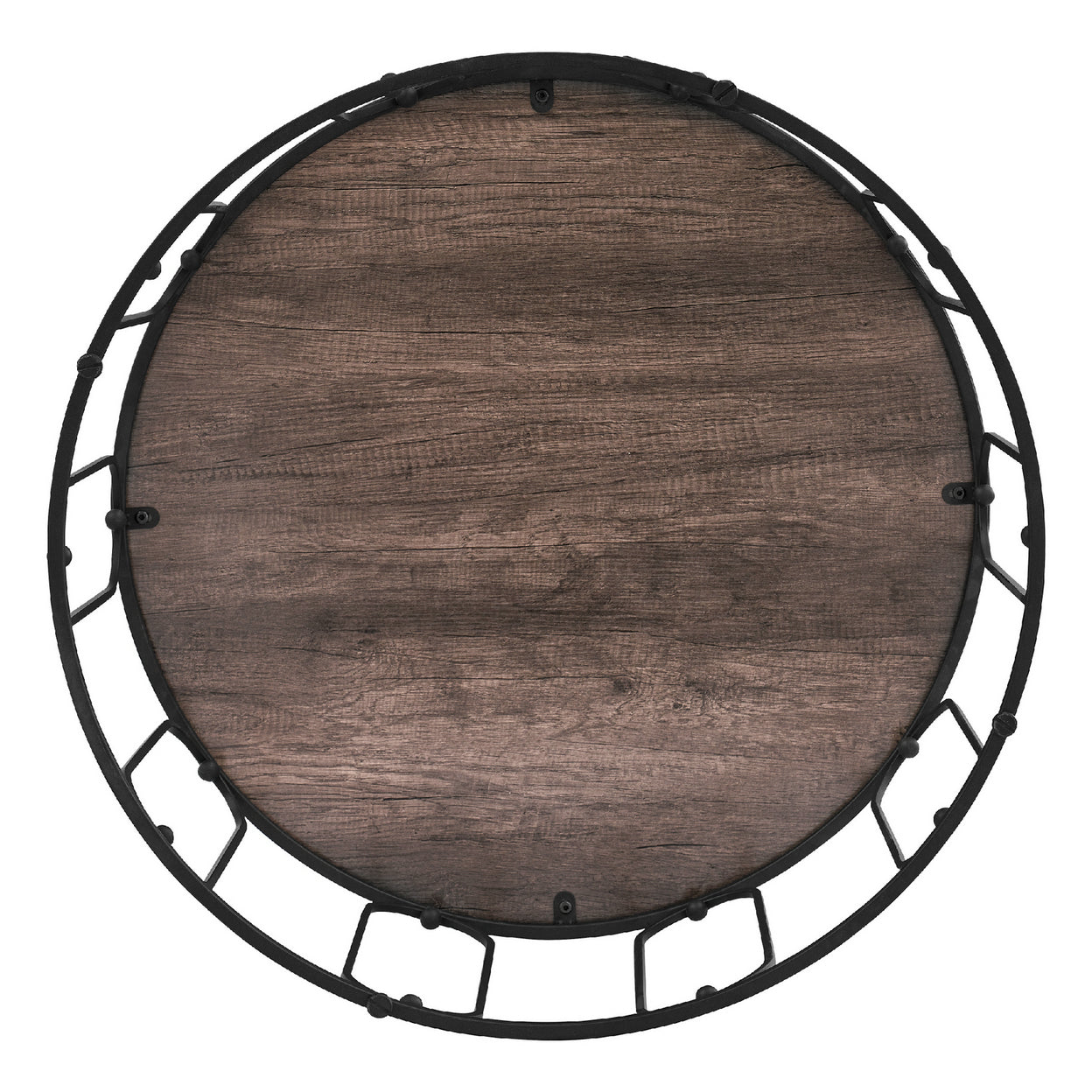 MCombo Metalen Meubels Salontafel Bijzettafel Rond Marmerlook/Industrieel Stijl 2147