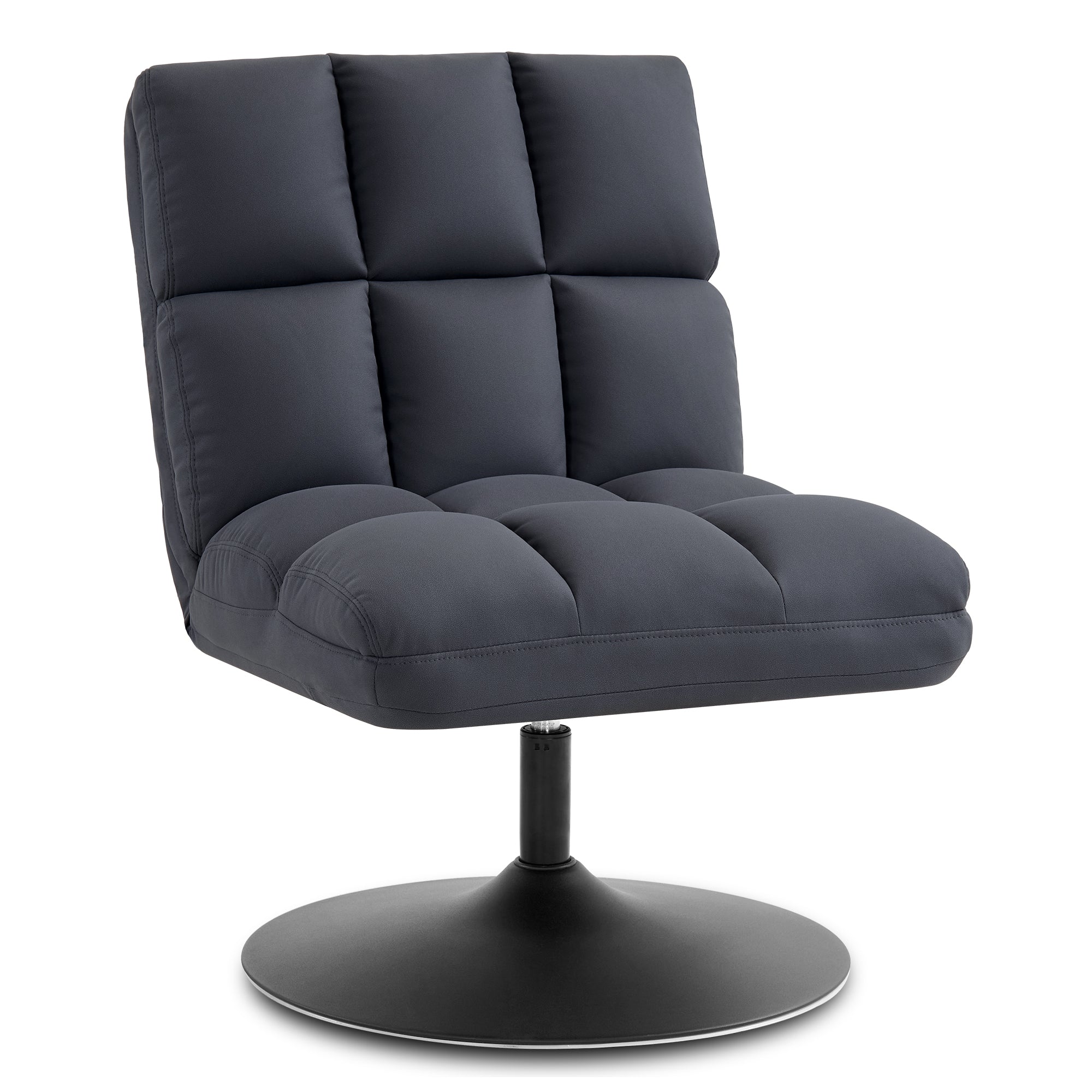 MCombo Poltrona girevole moderna – poltroncina cocktail, poltrona lounge, poltrona relax, poltrona club per soggiorno e camera da letto – tessuto in microfibra, 4812