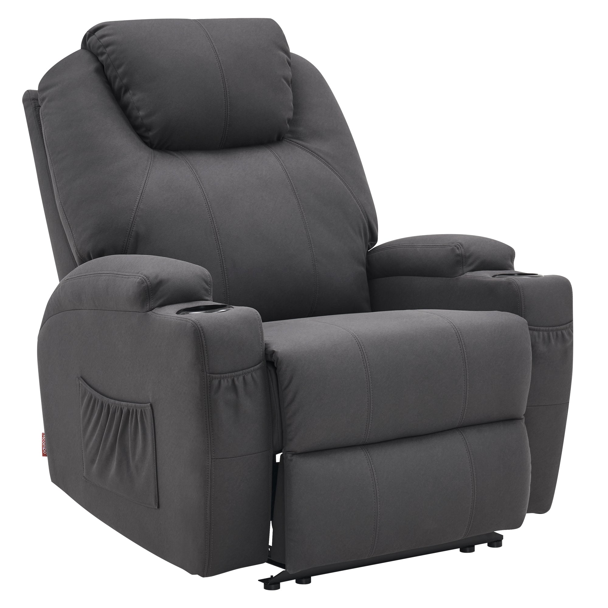 MCombo Poltrona relax elettrica, poltrona massaggiante, poltrona TV, funzione reclinabile, vibrazione, riscaldamento 7061