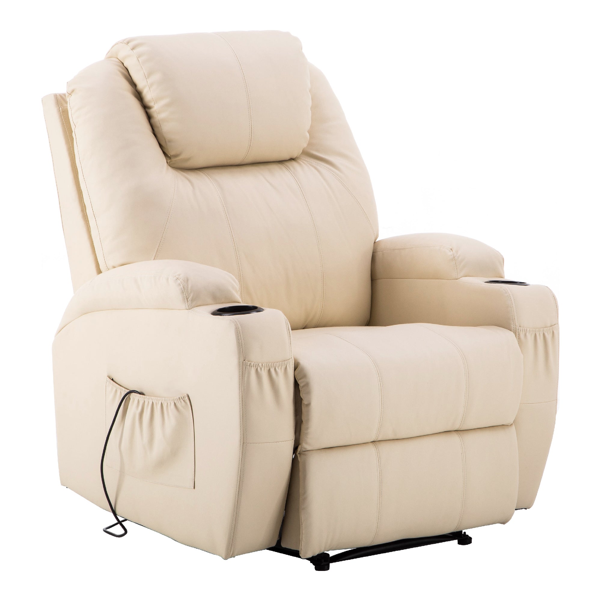 MCombo Poltrona relax elettrica, poltrona massaggiante, poltrona TV, funzione reclinabile, vibrazione, riscaldamento 7061