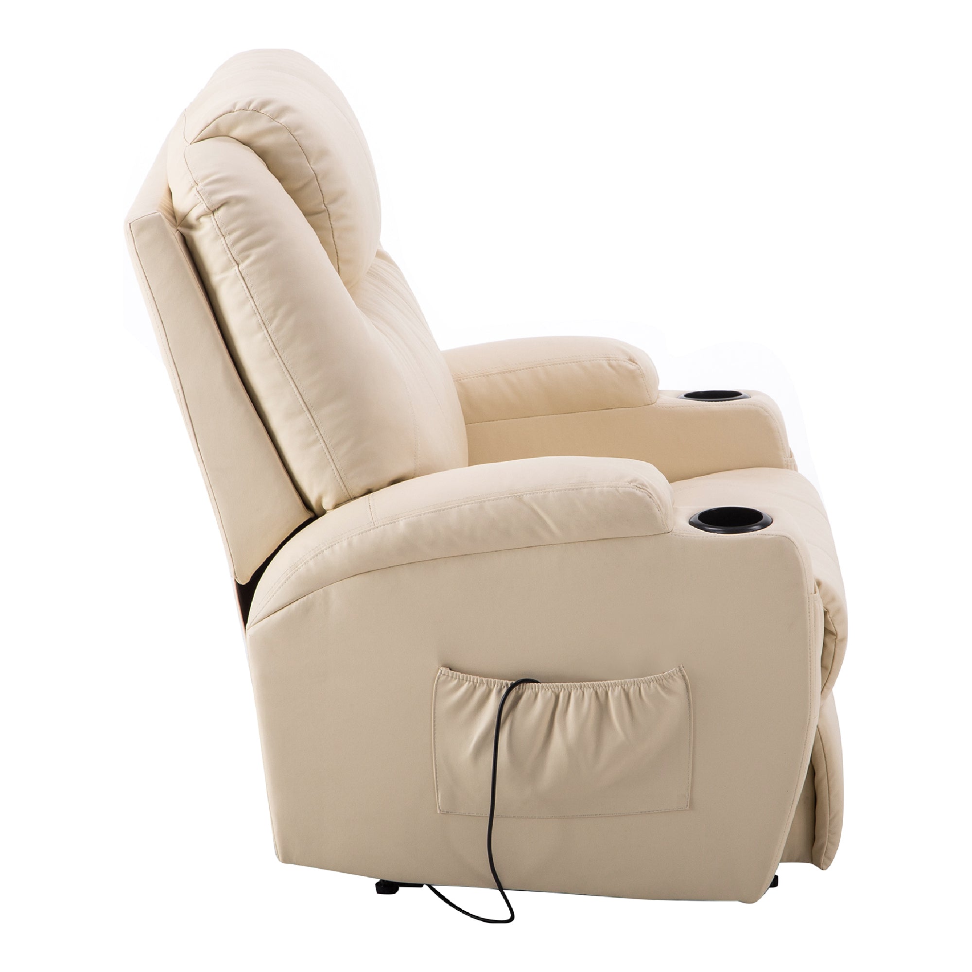 MCombo Poltrona relax elettrica, poltrona massaggiante, poltrona TV, funzione reclinabile, vibrazione, riscaldamento 7061