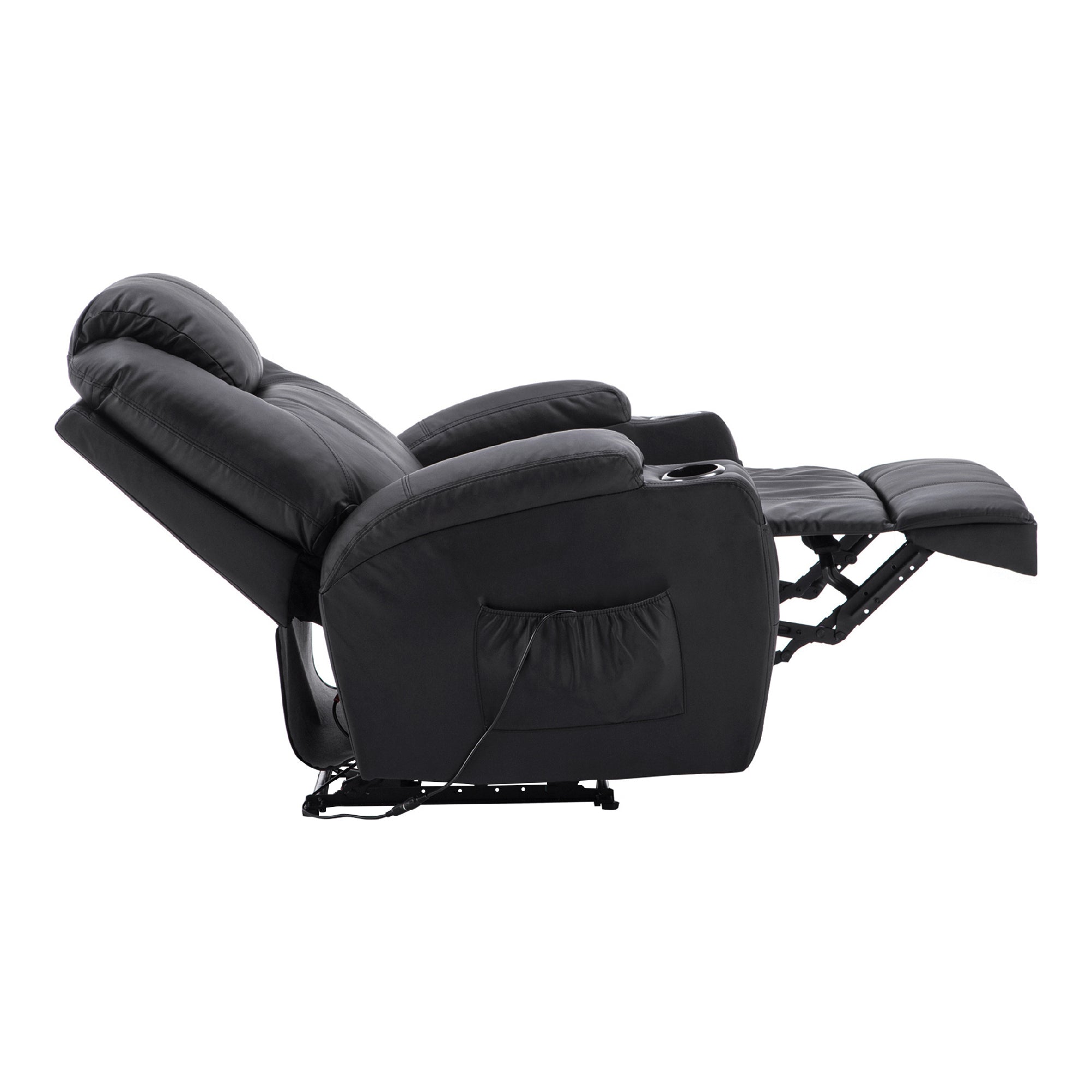 MCombo Poltrona relax elettrica, poltrona massaggiante, poltrona TV, funzione reclinabile, vibrazione, riscaldamento 7061