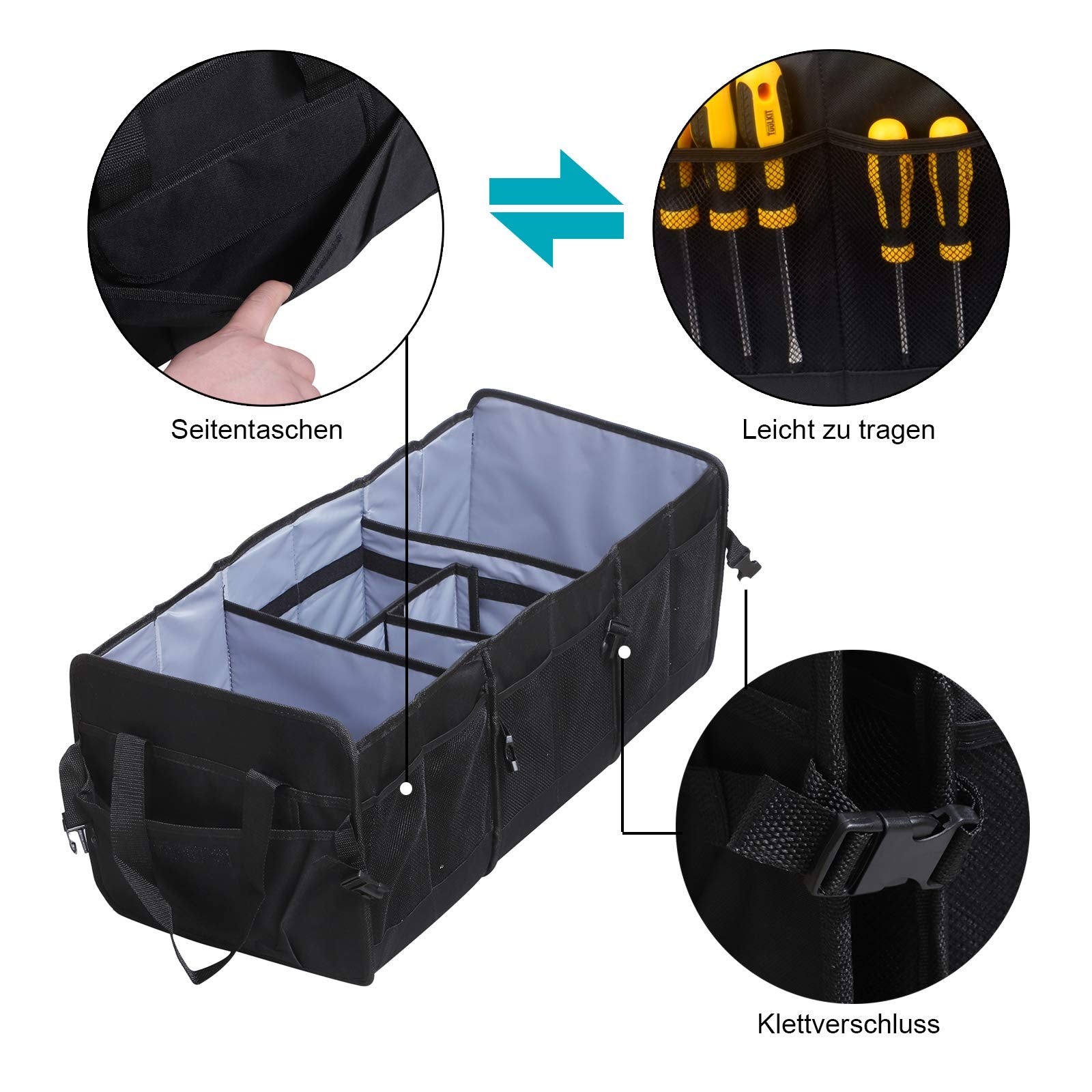 MCombo Kofferraumtasche Opbergdoos Vouwbare Multifunctionele Doos Oxfordstof OG01