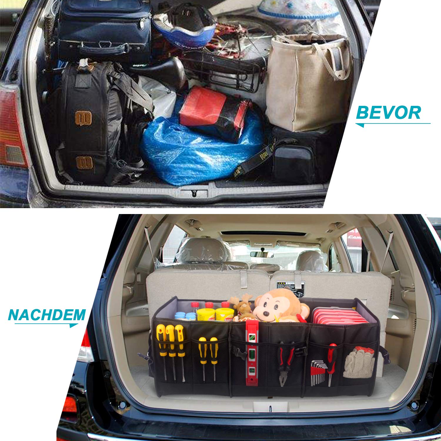 MCombo Kofferraumtasche Opbergdoos Vouwbare Multifunctionele Doos Oxfordstof OG01